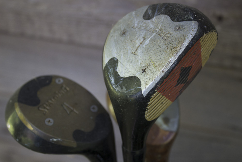 Spalding, Titlelist, and Wilson Golf Clubs and Golf Bag
