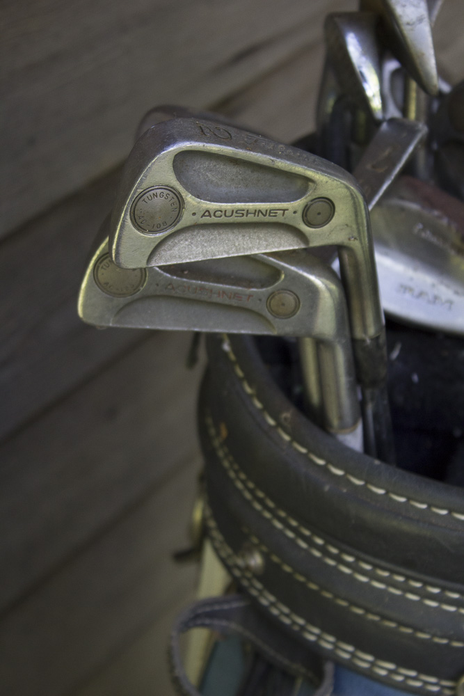 Spalding, Titlelist, and Wilson Golf Clubs and Golf Bag