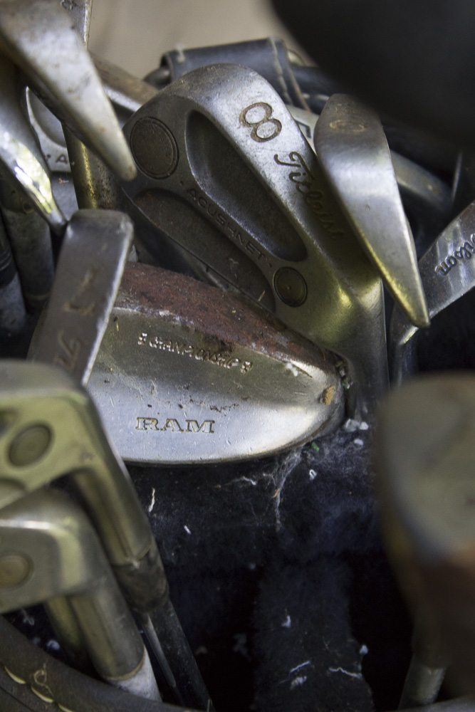 Spalding, Titlelist, and Wilson Golf Clubs and Golf Bag