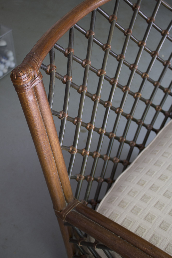 Harden Furniture Bentwood Rattan Armchair