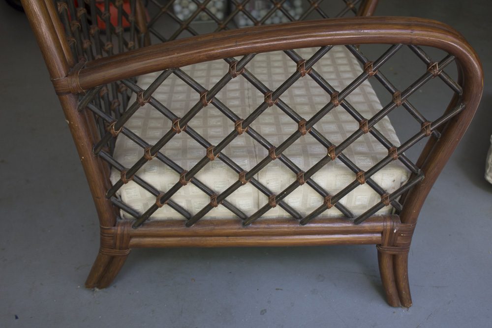 Harden Furniture Bentwood Rattan Armchair