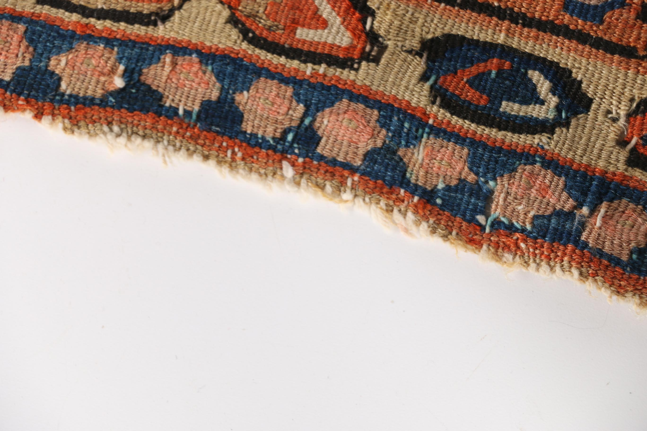 Antique Handwoven Persian Senneh Kilim, Circa 1920