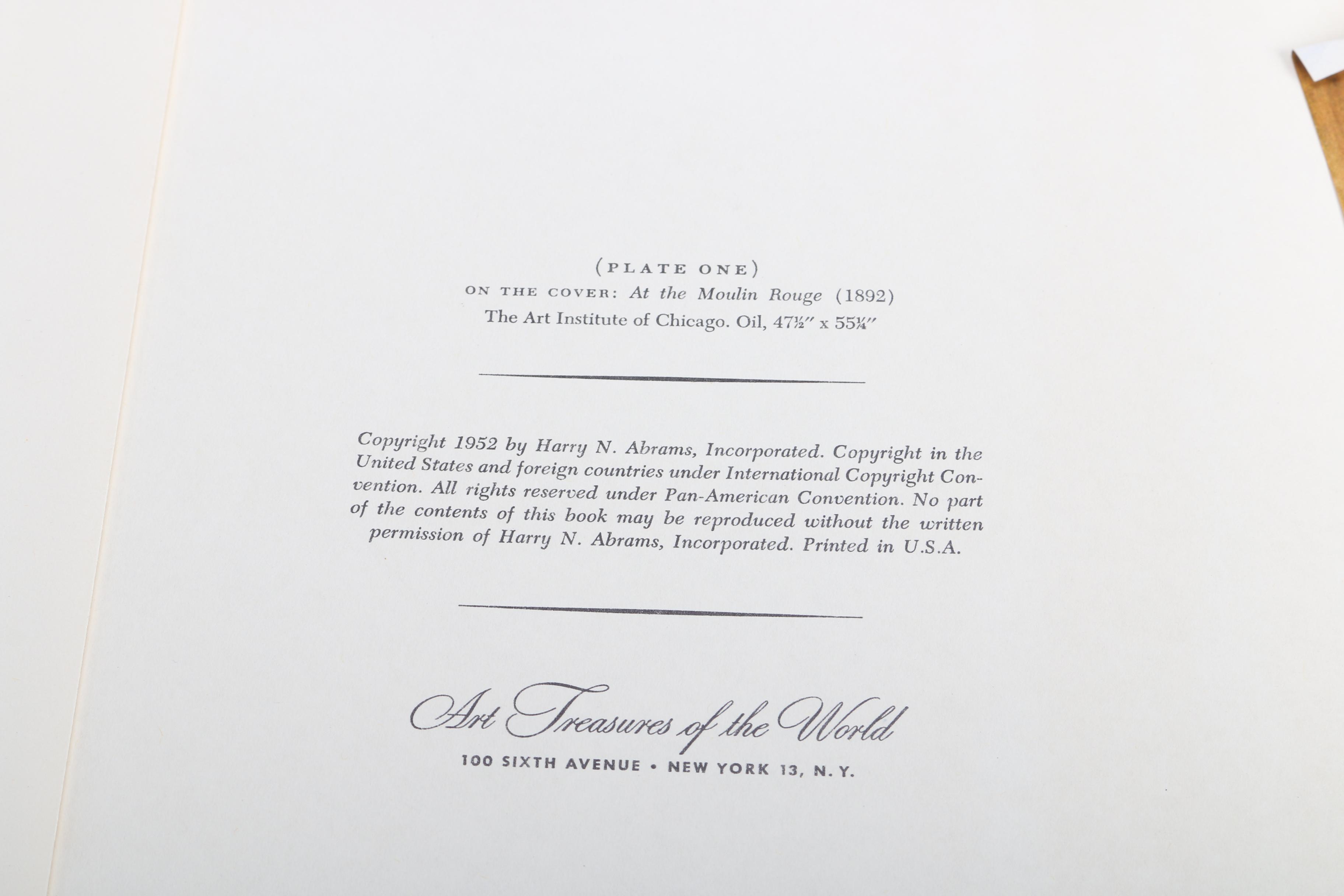 1950s Art Books "Toulouse-Lautrec" and "Women As Seen By Degas"