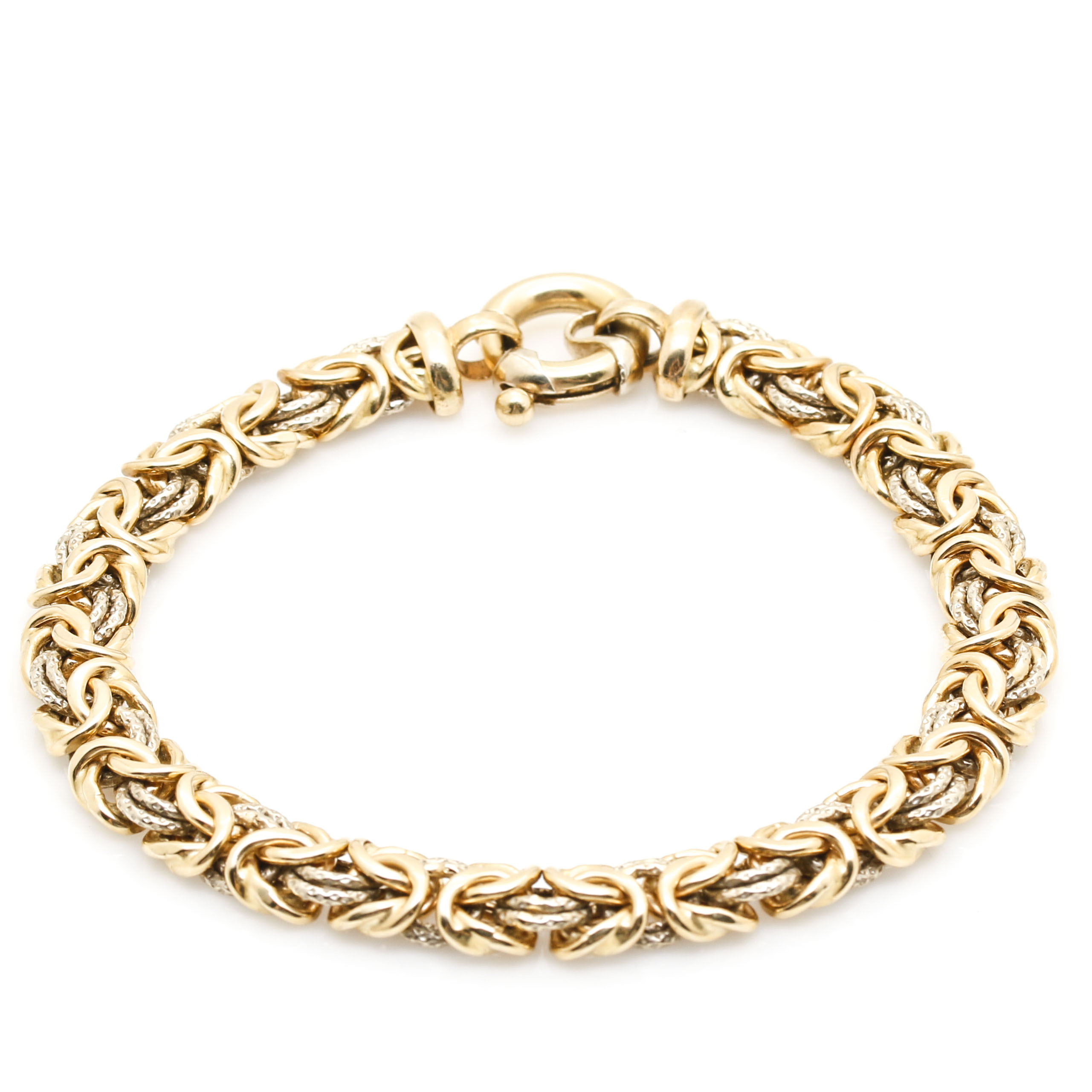 14K Yellow Gold Byzantine Chain Bracelet