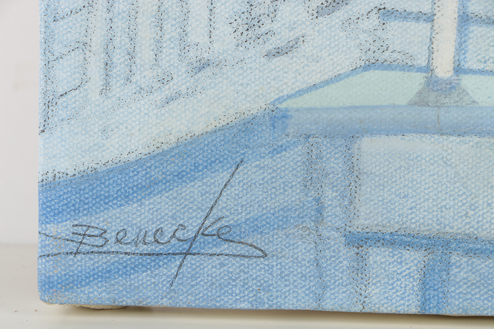 William Benecke Oil Painting "Building in Paris, Late Afternoon"