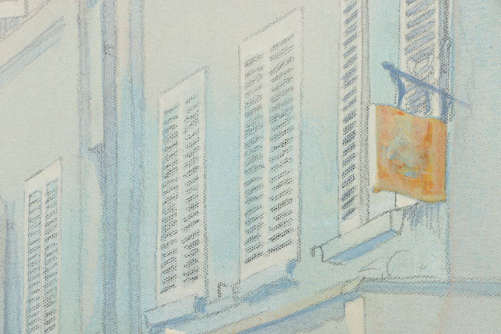 William Benecke Oil Painting "Building in Paris, Late Afternoon"