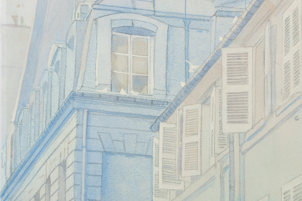 William Benecke Oil Painting "Building in Paris, Late Afternoon"