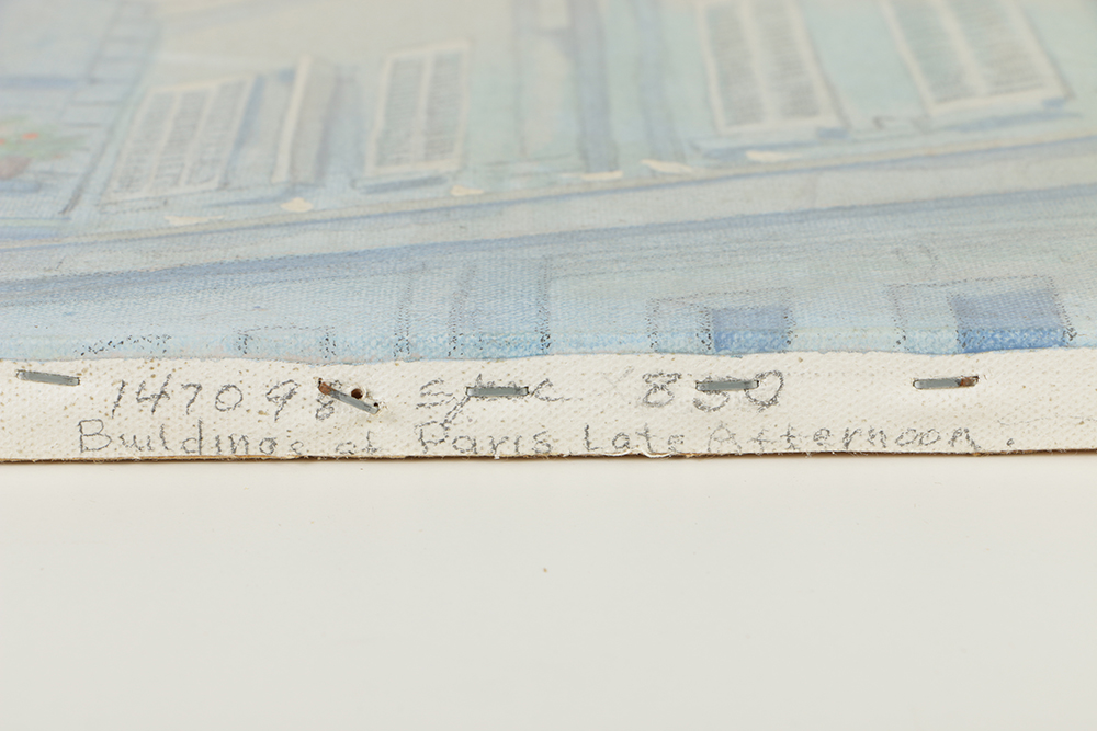 William Benecke Oil Painting "Building in Paris, Late Afternoon"