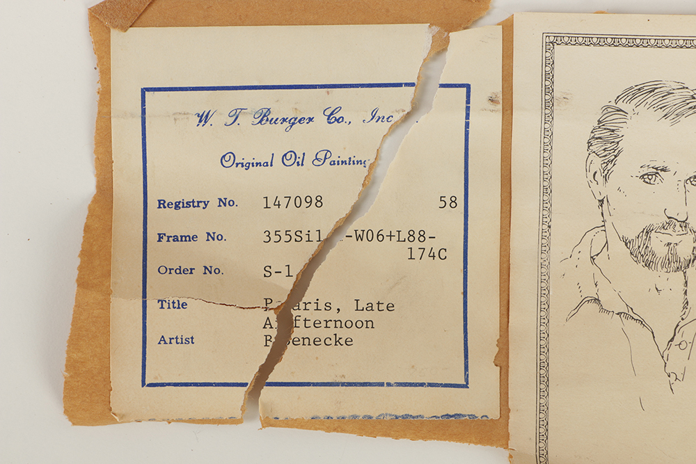 William Benecke Oil Painting "Building in Paris, Late Afternoon"