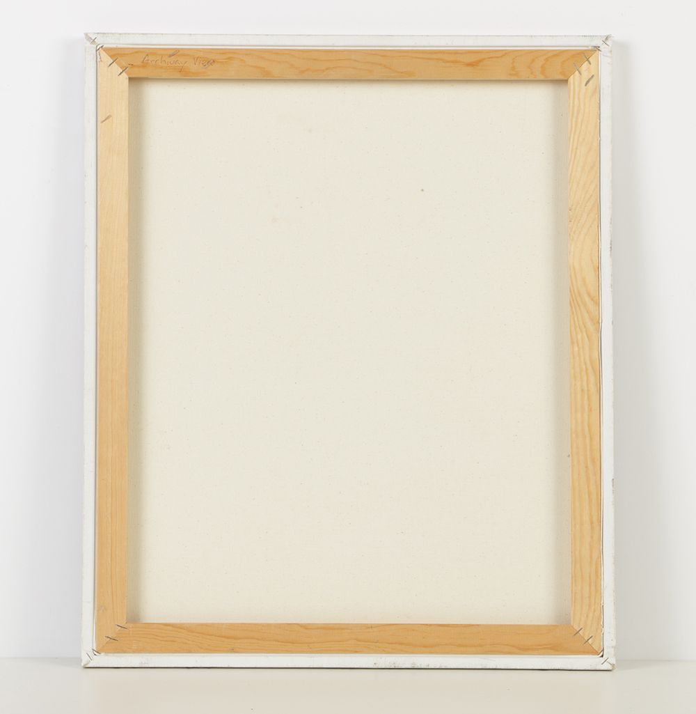 Yuri Dvornik Oil on Canvas of Street View through Archway