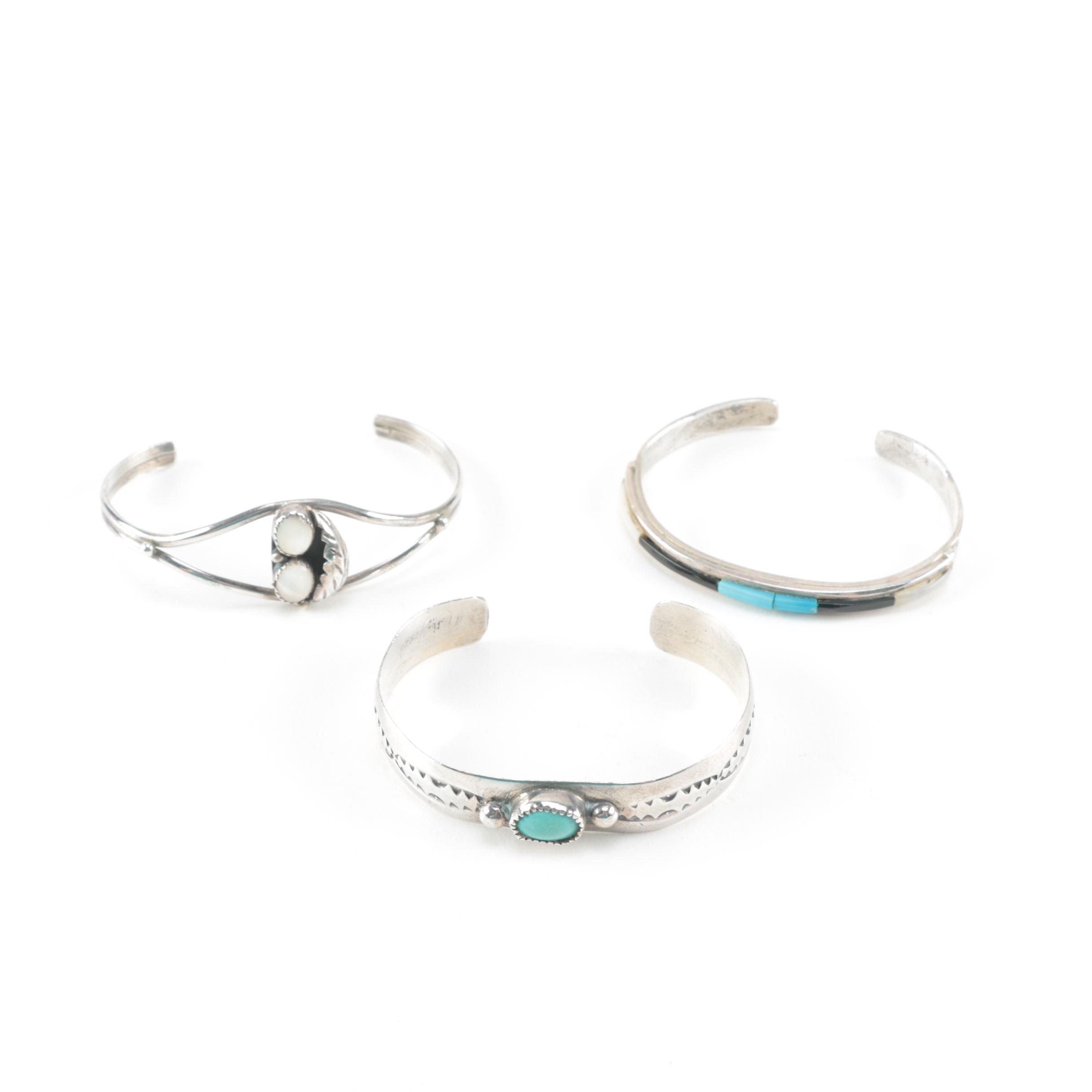 Sterling Silver and Stone Bracelets