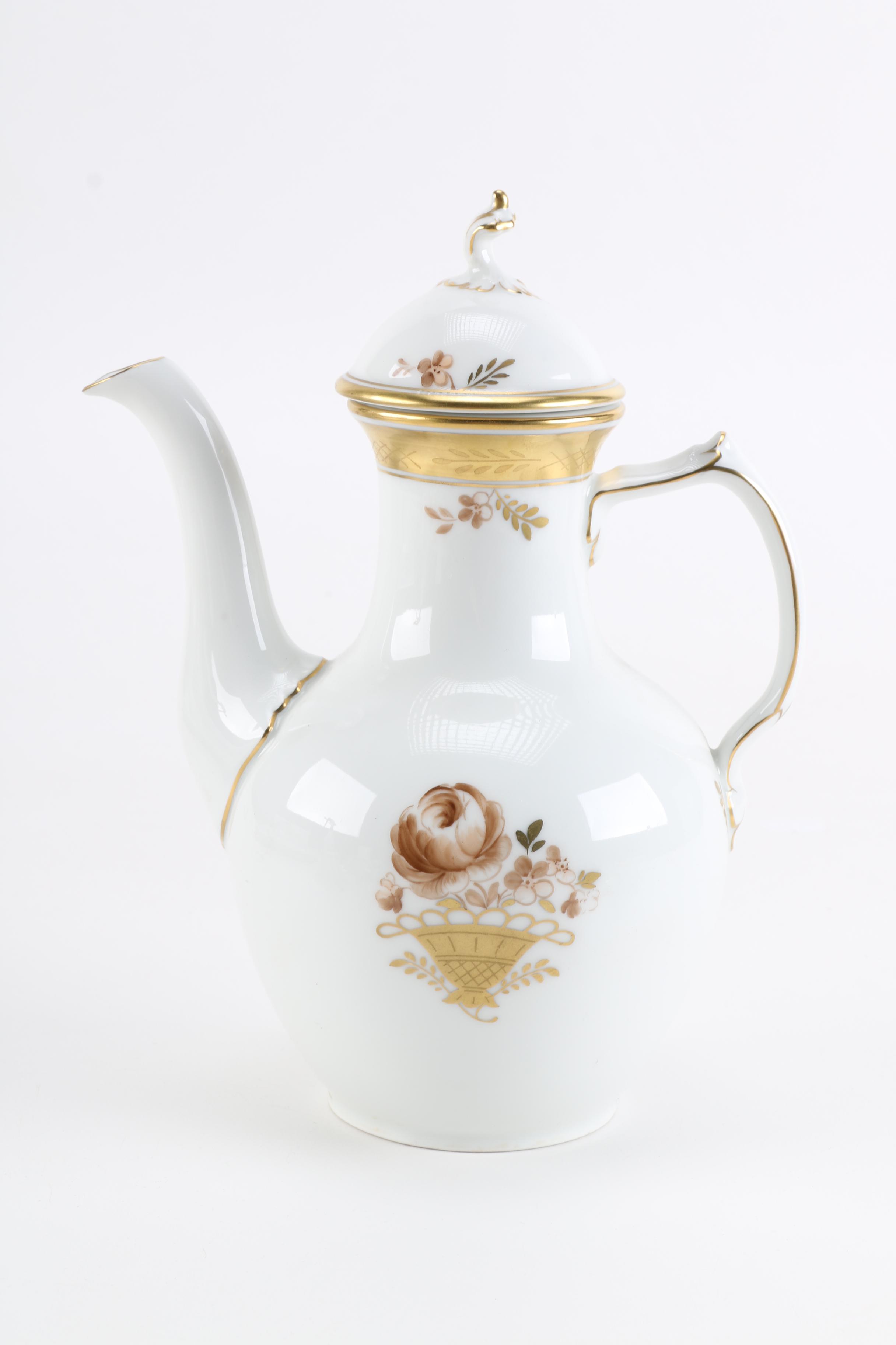 Royal Copenhagen "Brown Rose" Coffee Set