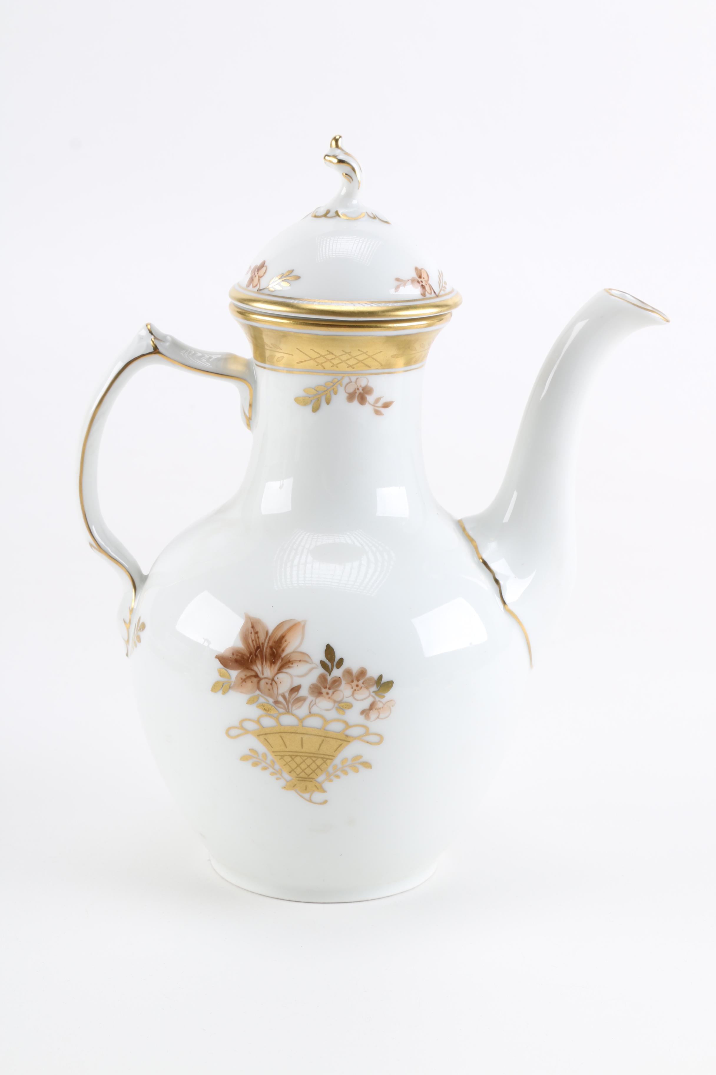 Royal Copenhagen "Brown Rose" Coffee Set