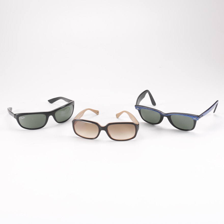 Designer Sunglasses Including Vintage Ray-Ban Wayfarers
