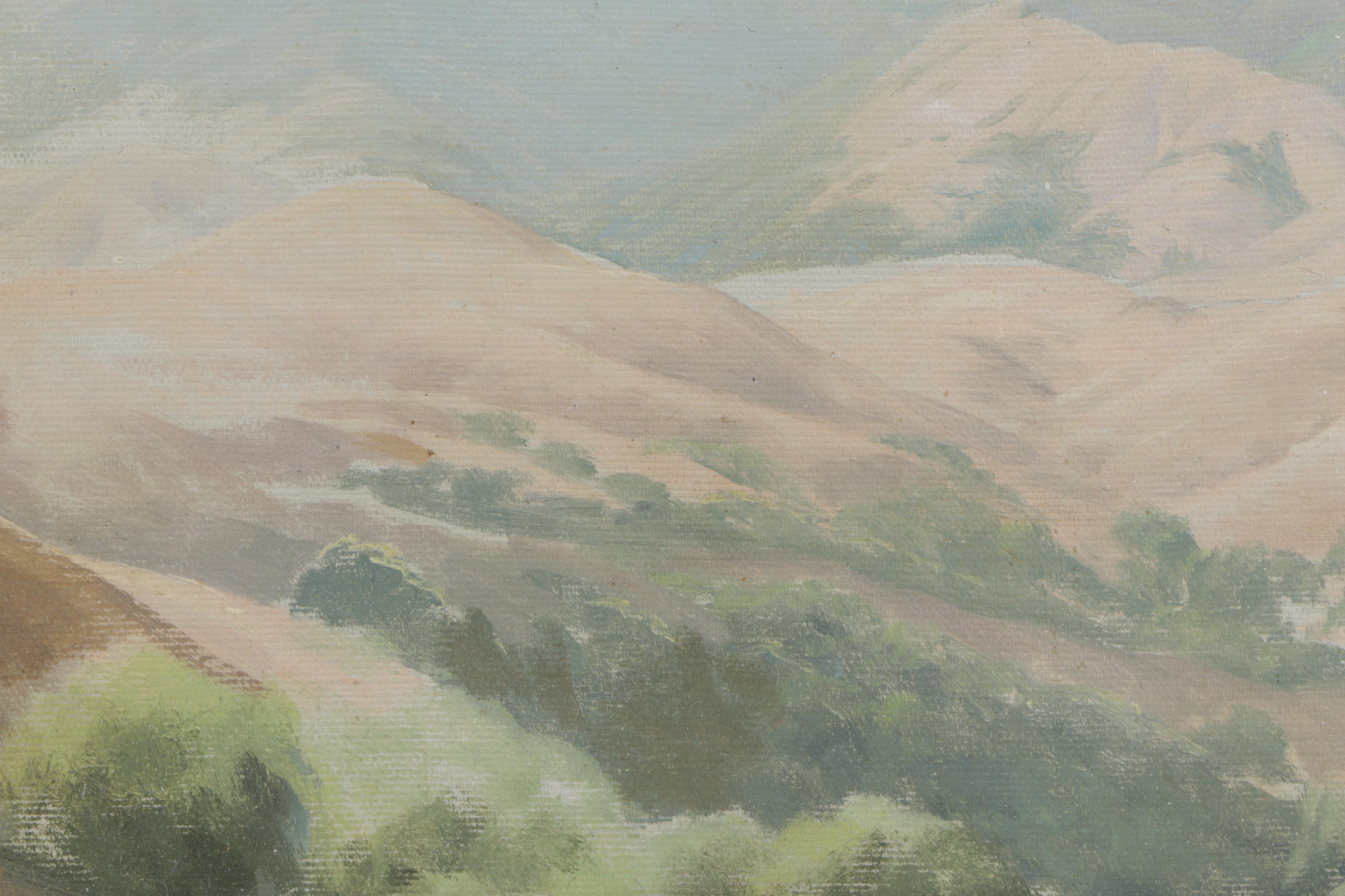 Jack Wisby Oil Painting on Board "California Landscape"