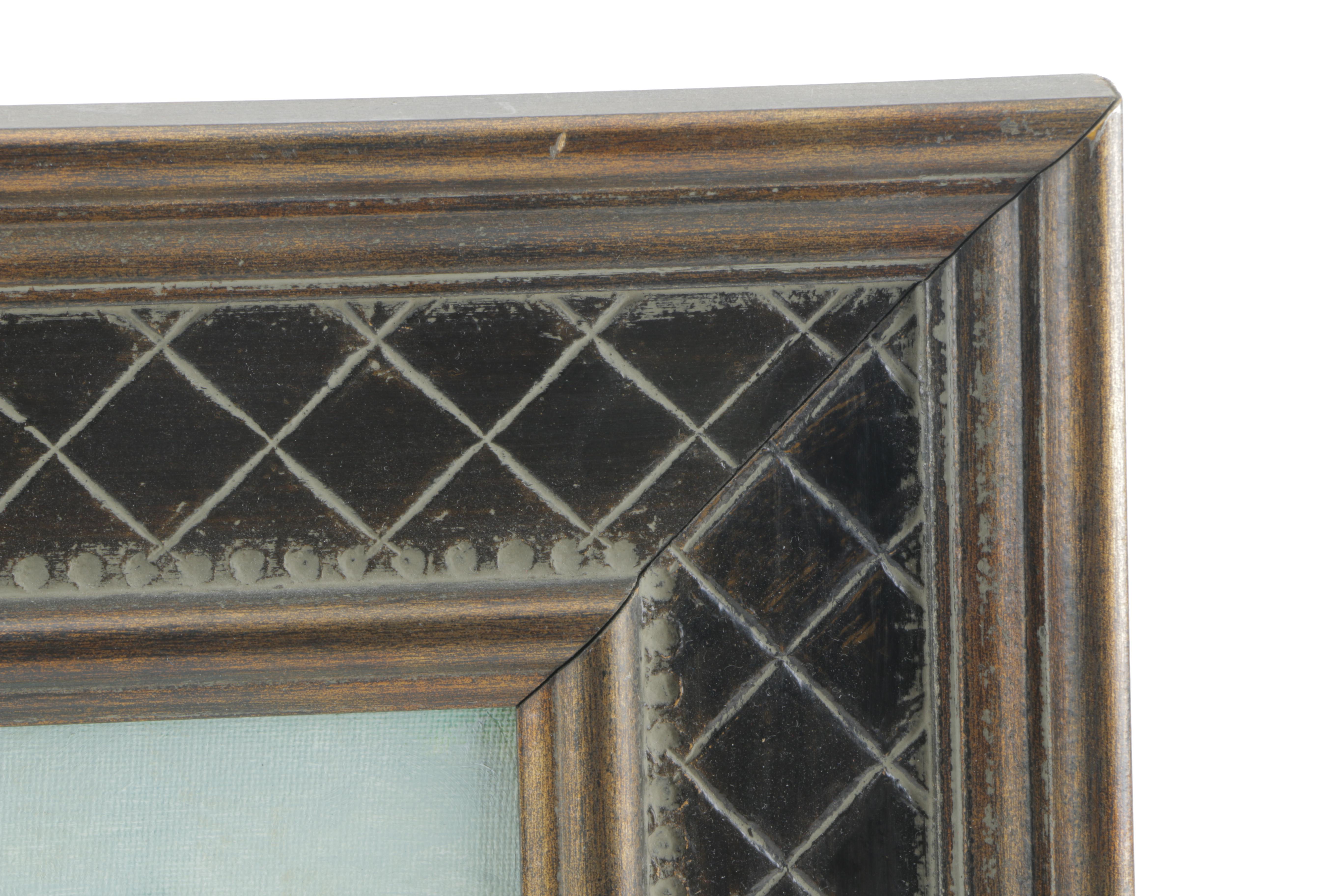 Susan Strong Oil Painting on Canvas Board "Stream with Yellow Haze"