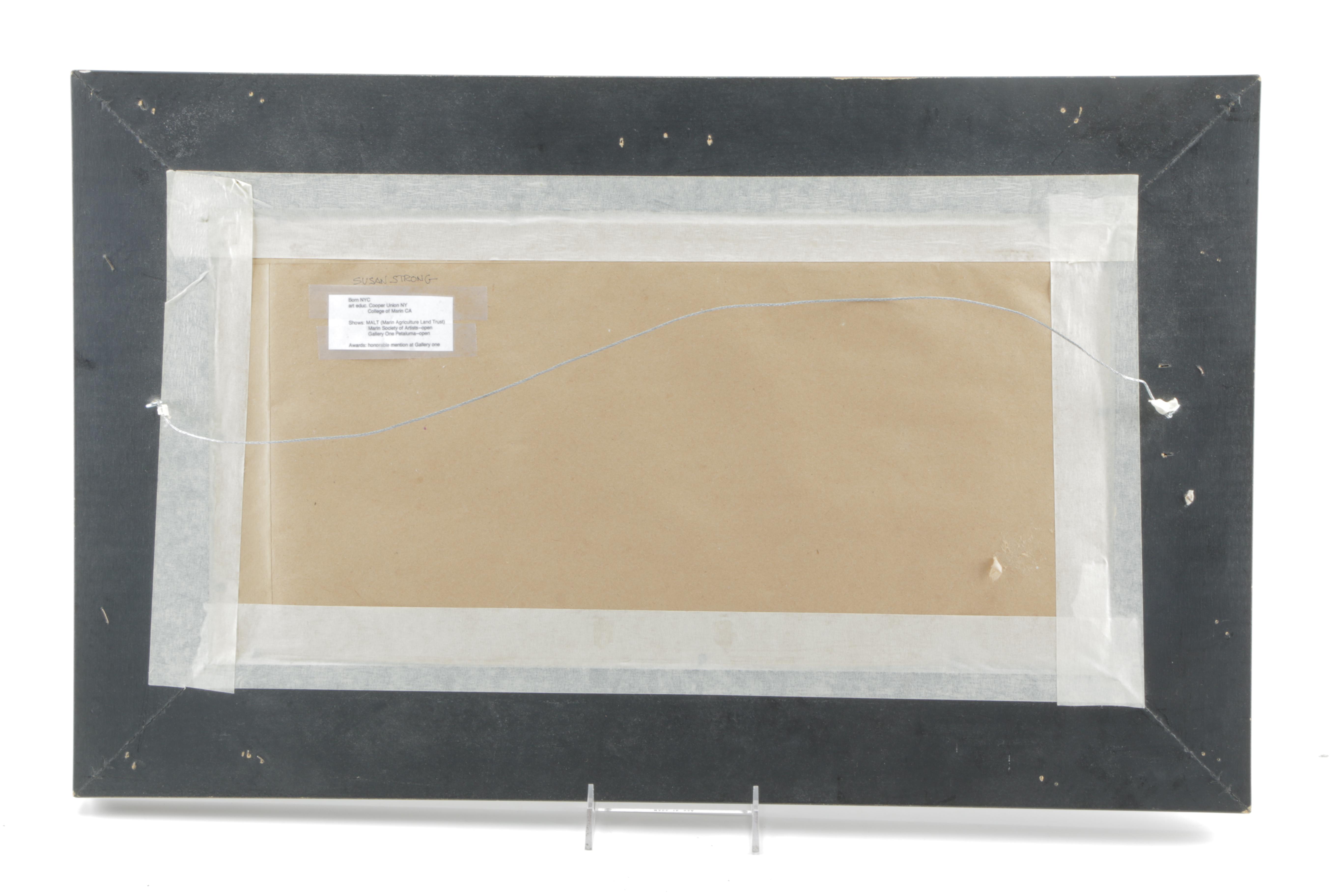 Susan Strong Oil Painting on Canvas Board "Stream with Yellow Haze"