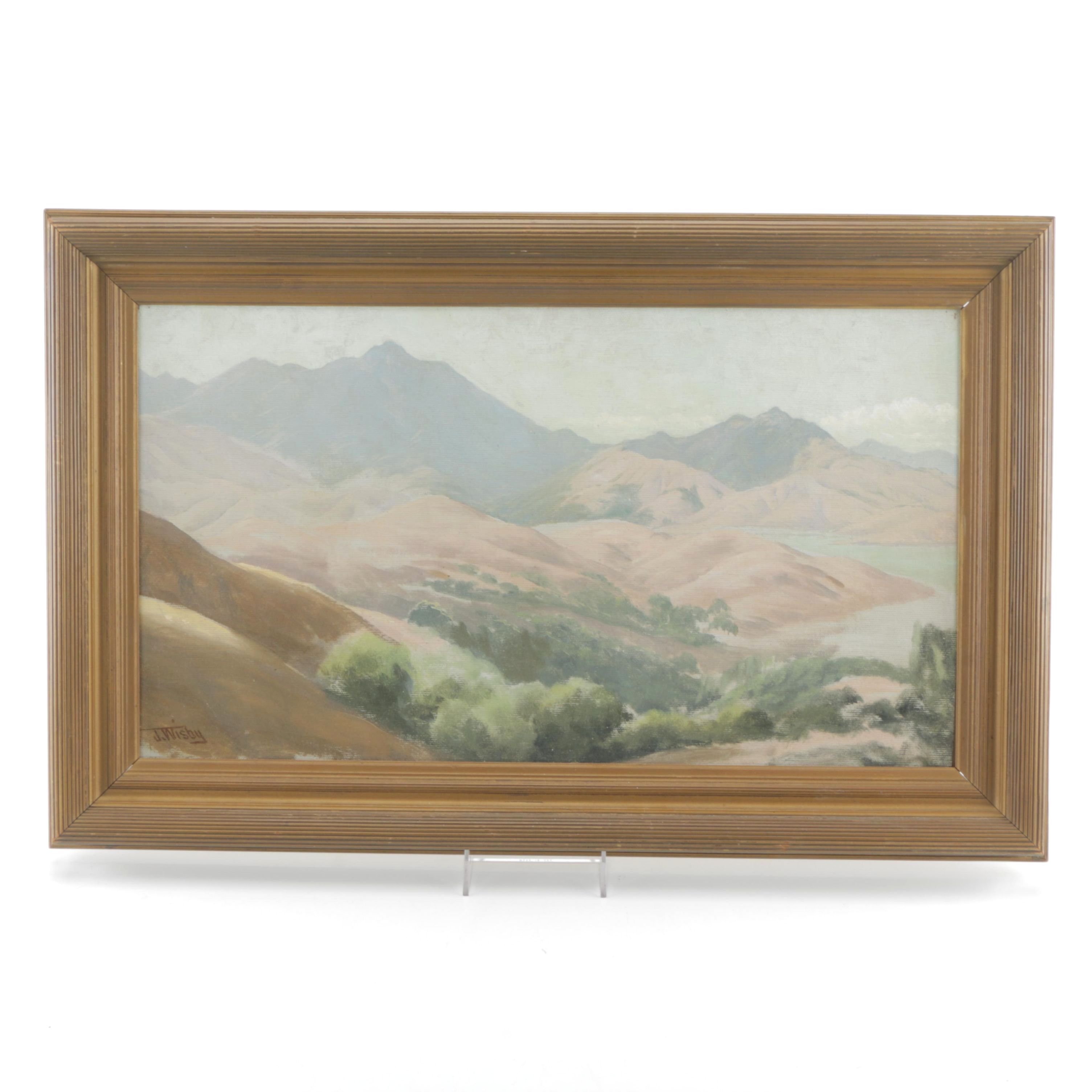 Jack Wisby Oil Painting on Board "California Landscape"