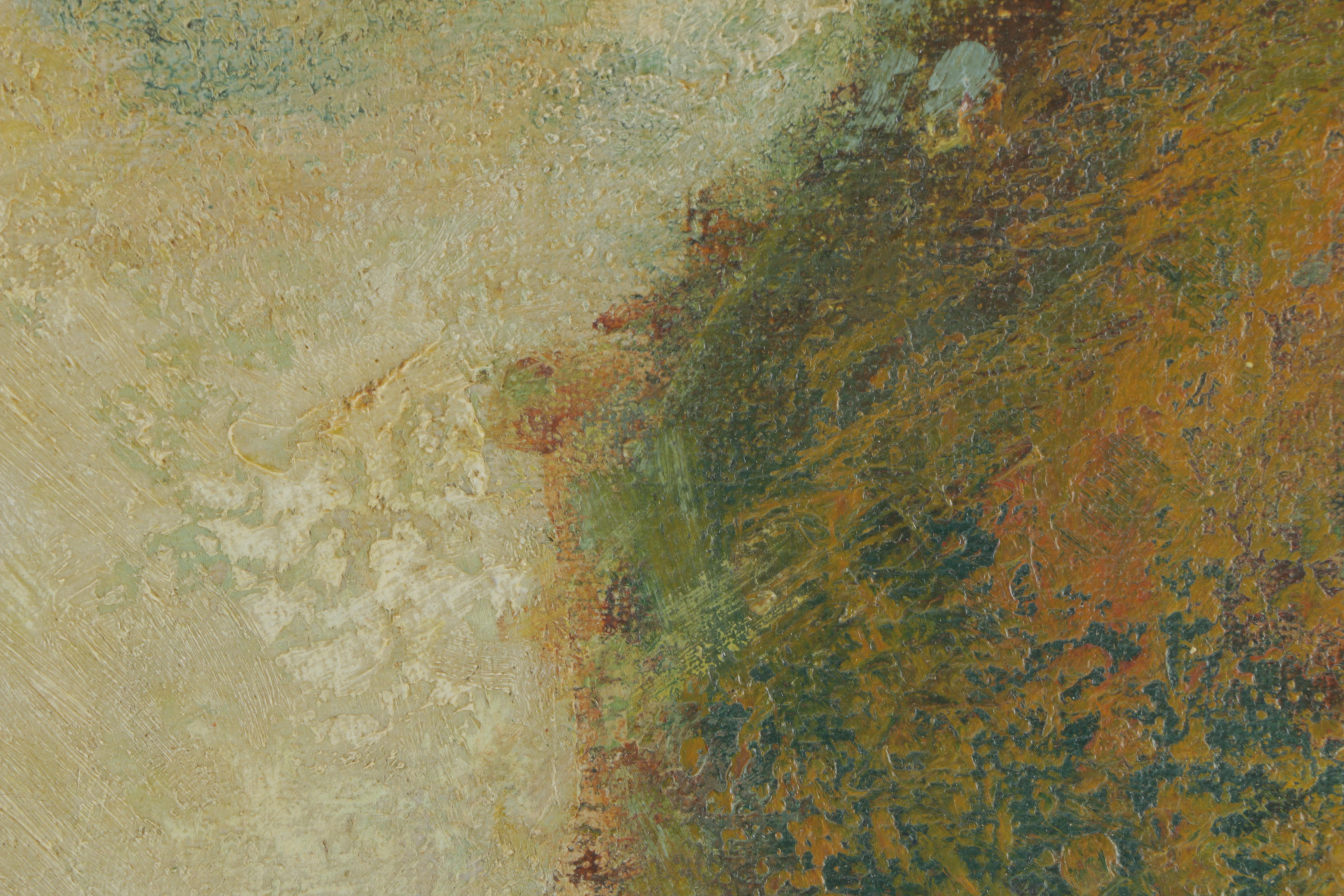 Hanny Van Der Velde Oil on Canvas "Dutch City with Canal"