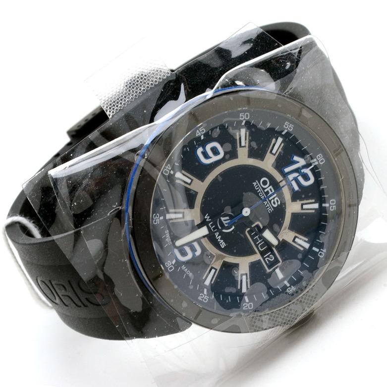 Men's Oris TTI Williams FI Team Black Steel Automatic Watch