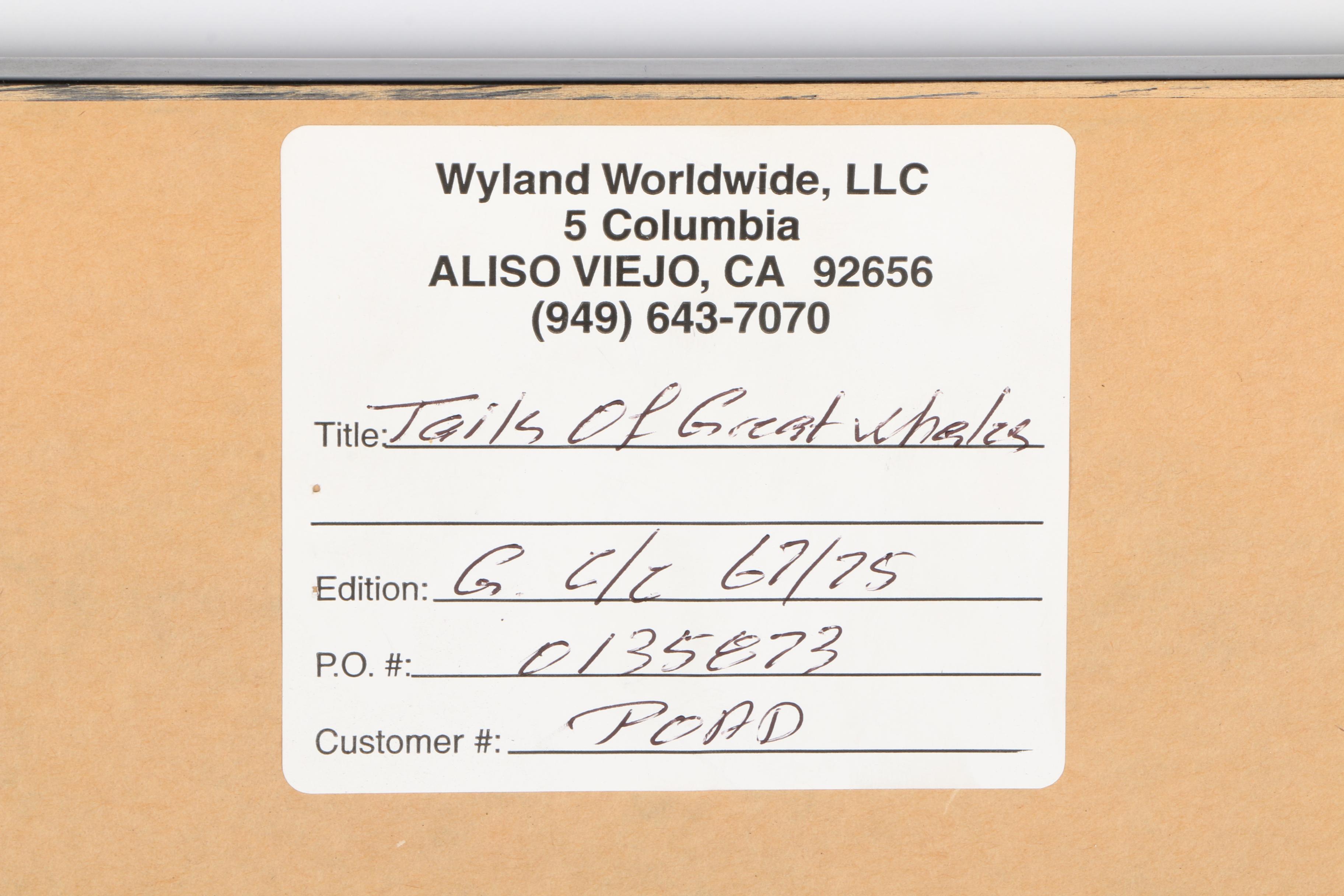 Robert Wyland Giclee on Canvas "Tails of Great Whales"