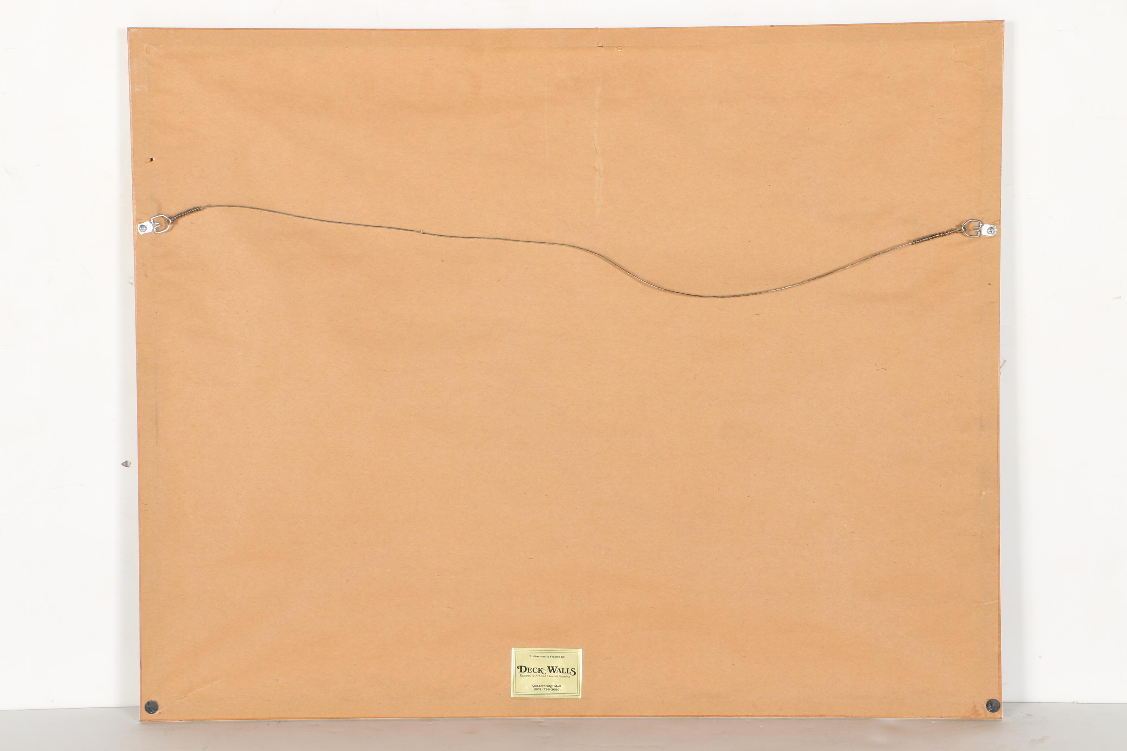 Chinese Print of Horses Grazing