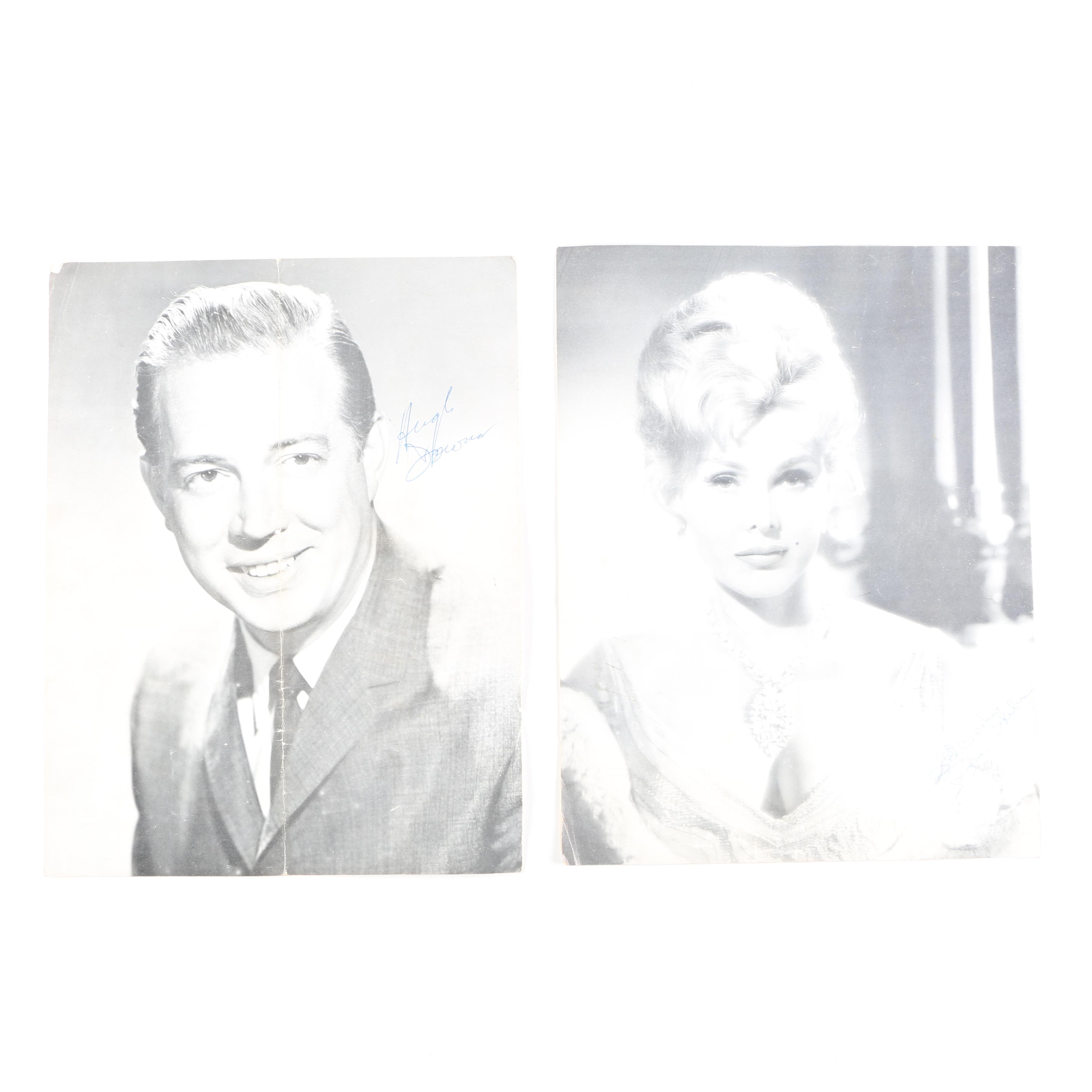 Vintage Autographed Playbills of Zsa Zsa Gabor and Hugh Downs