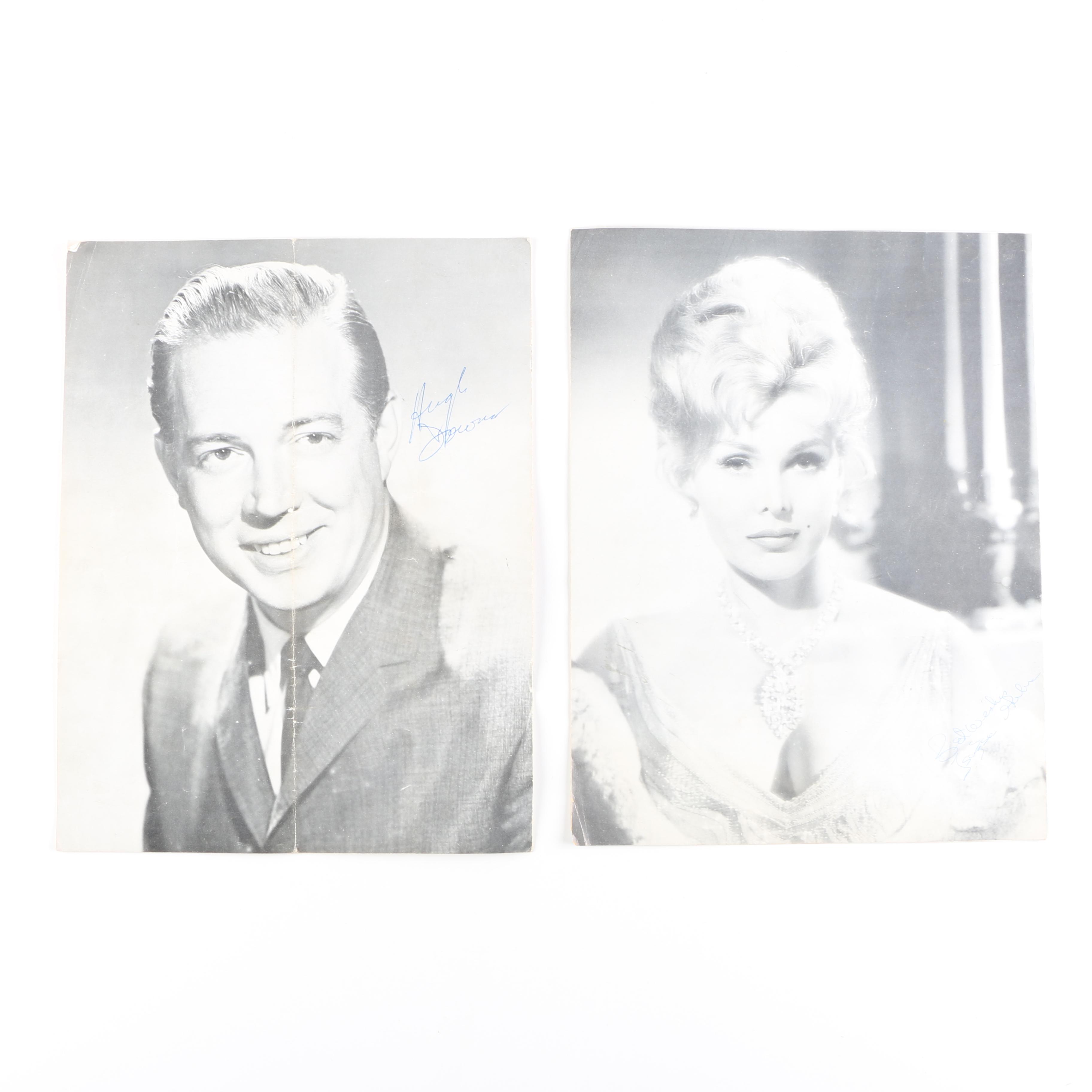 Vintage Autographed Playbills of Zsa Zsa Gabor and Hugh Downs