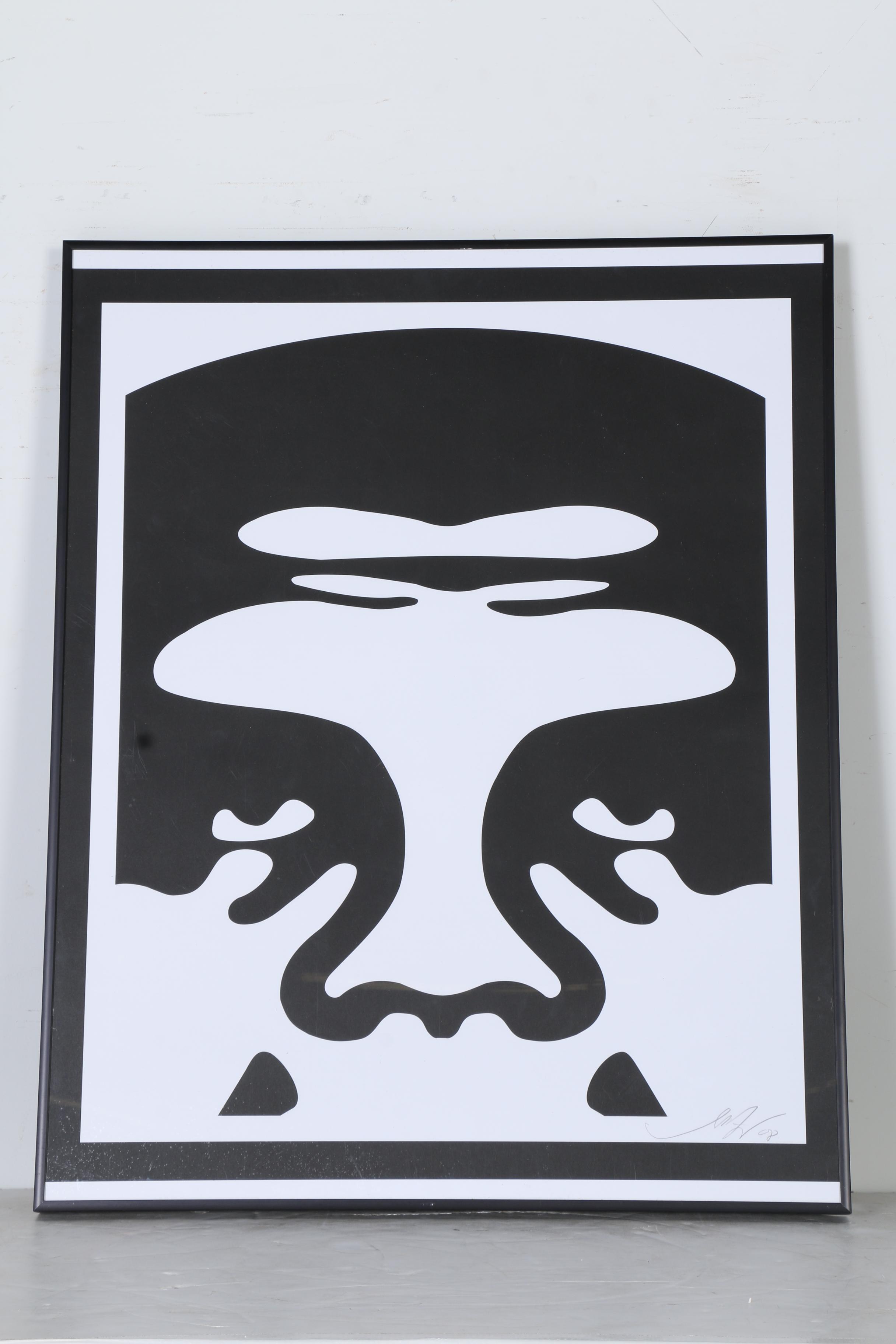 Signed Shepard Fairey Lithographic Prints "Obey 3-Face"