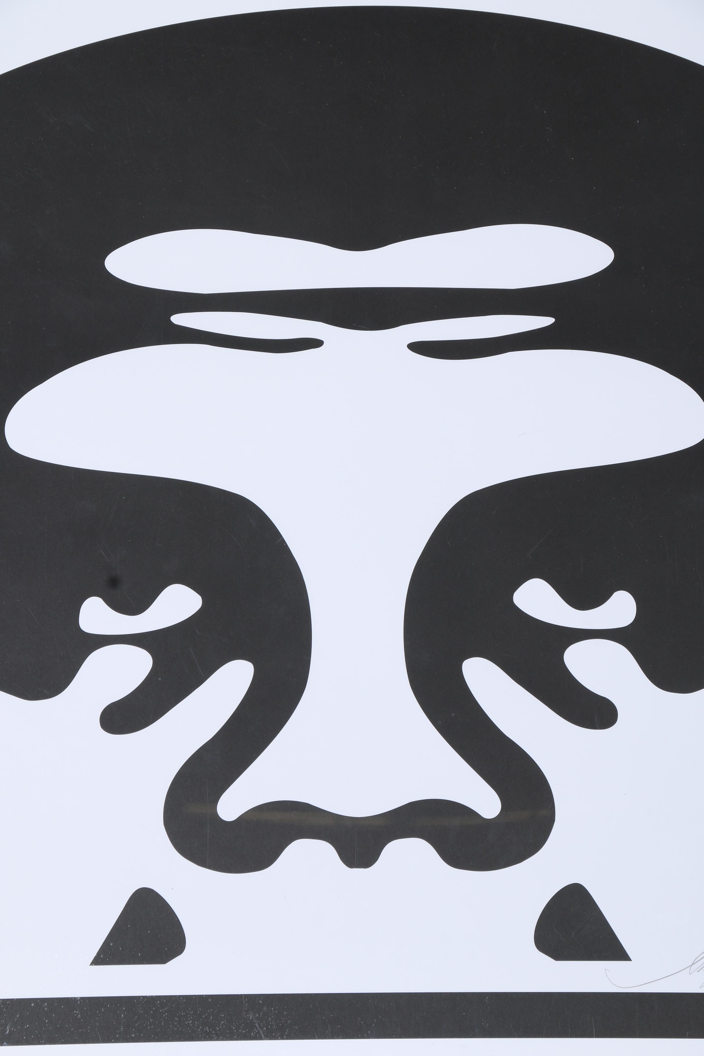 Signed Shepard Fairey Lithographic Prints "Obey 3-Face"