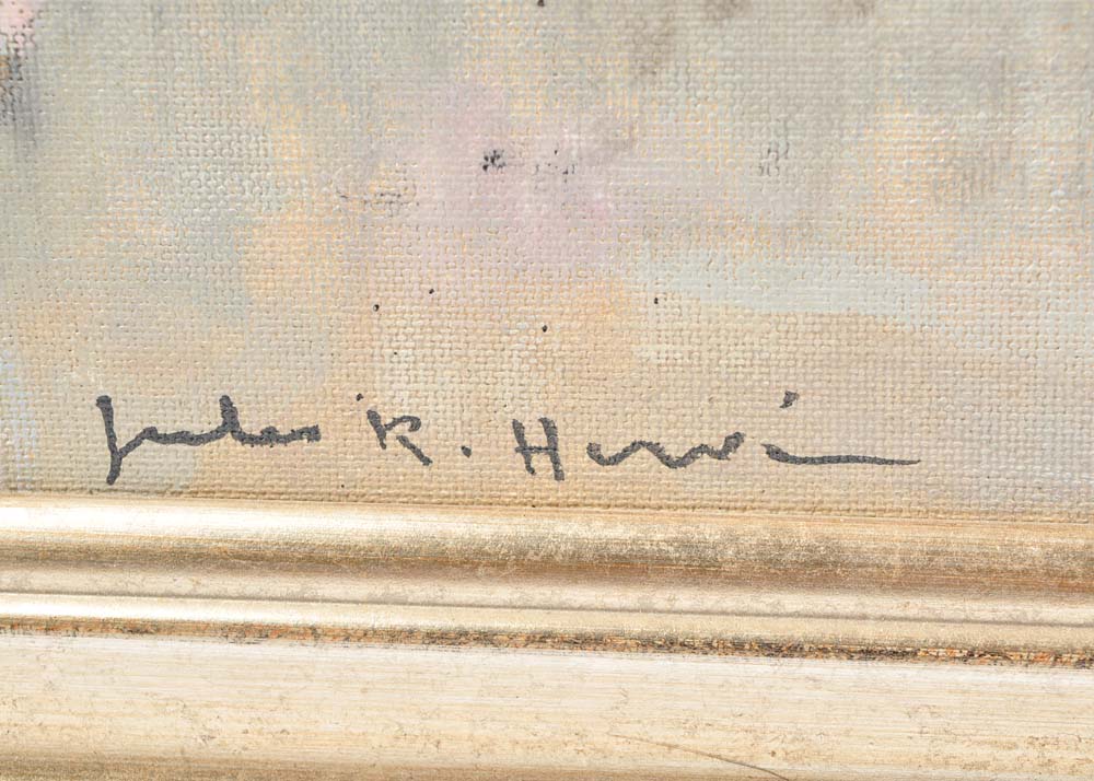 Jules René Hervé Original Oil on Canvas "Paris by Notre Dame"