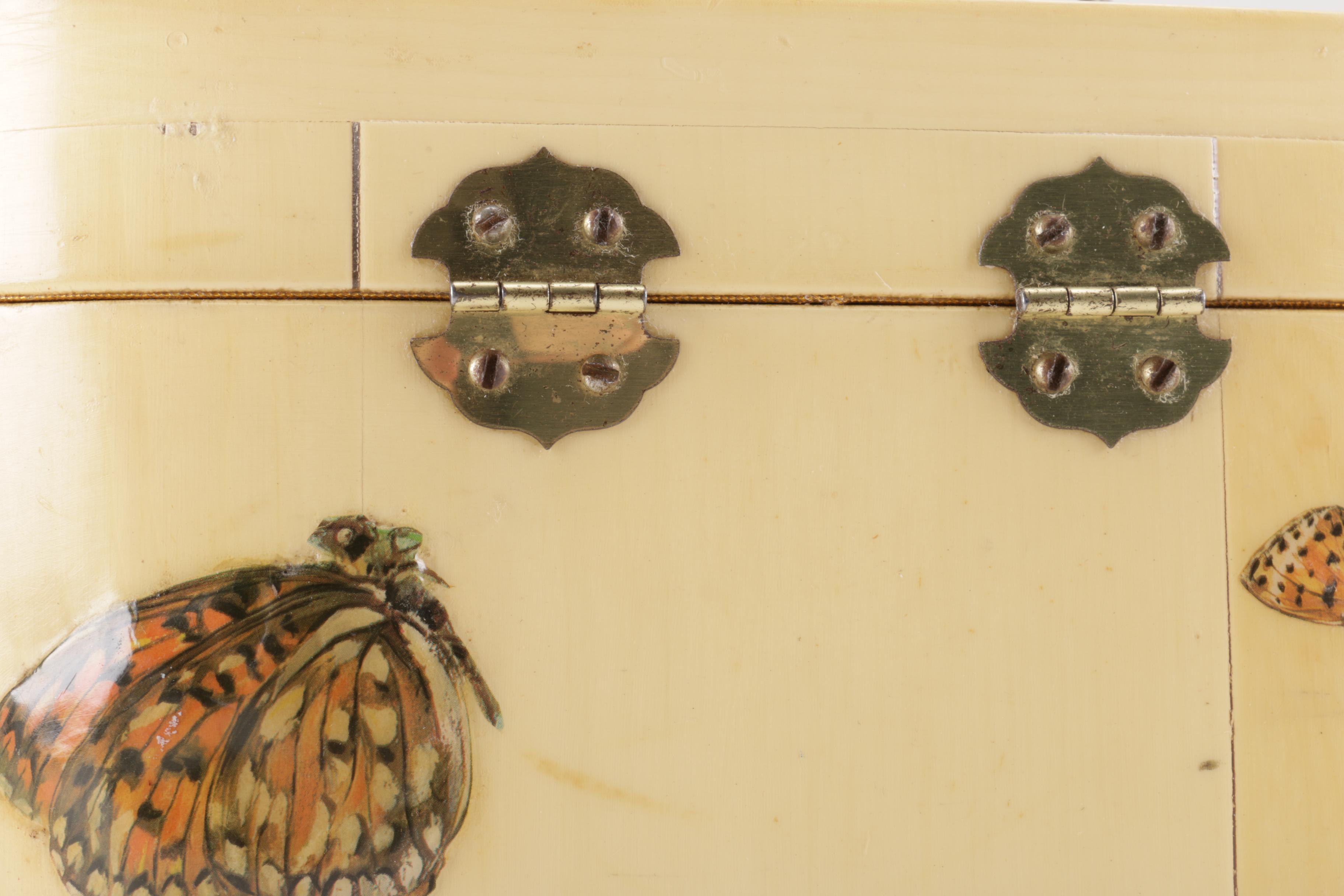 Wooden Butterfly and Robin Purse