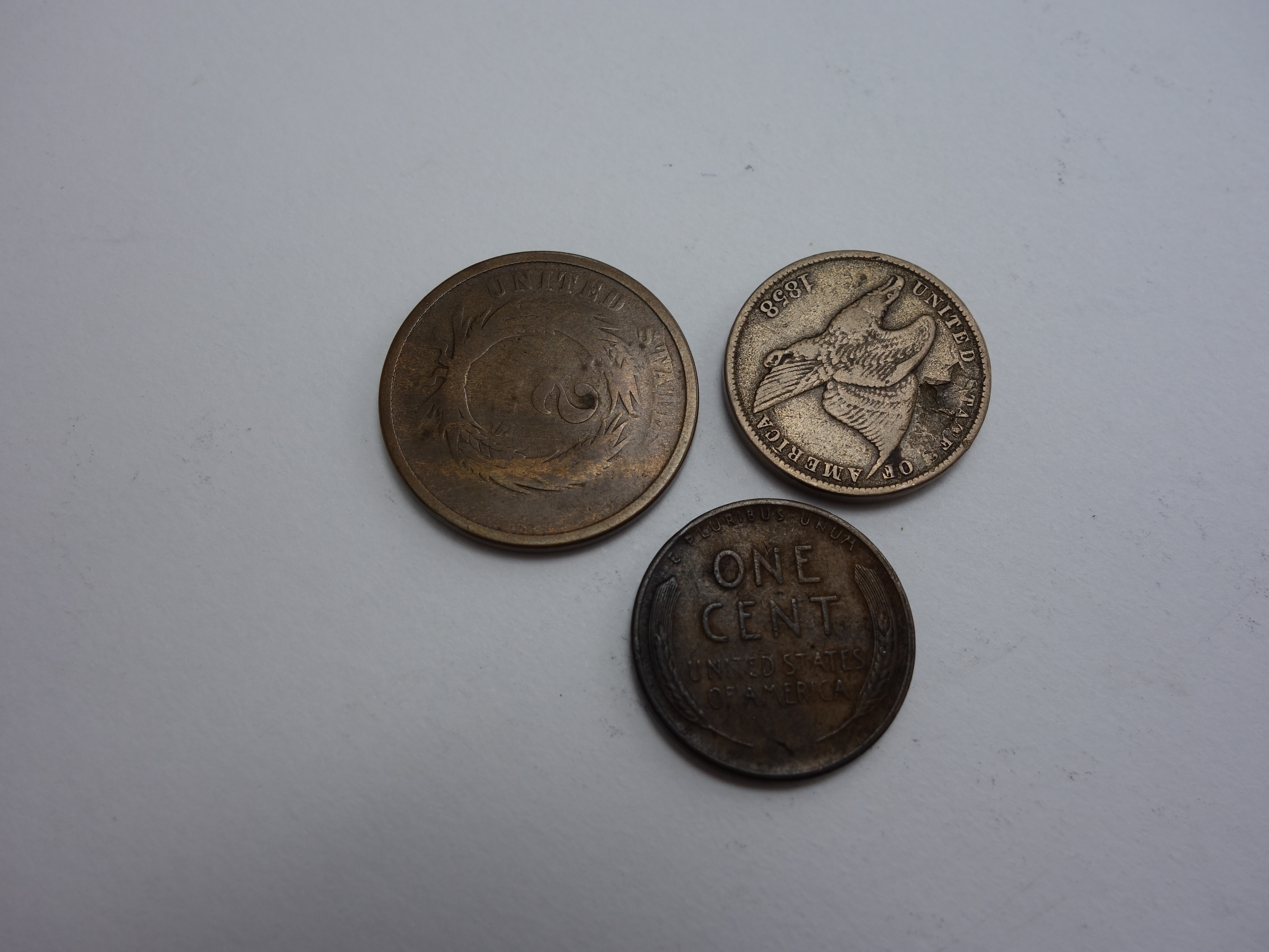 1923-S Peace Dollar, Flying Eagle and Indian Head Pennies