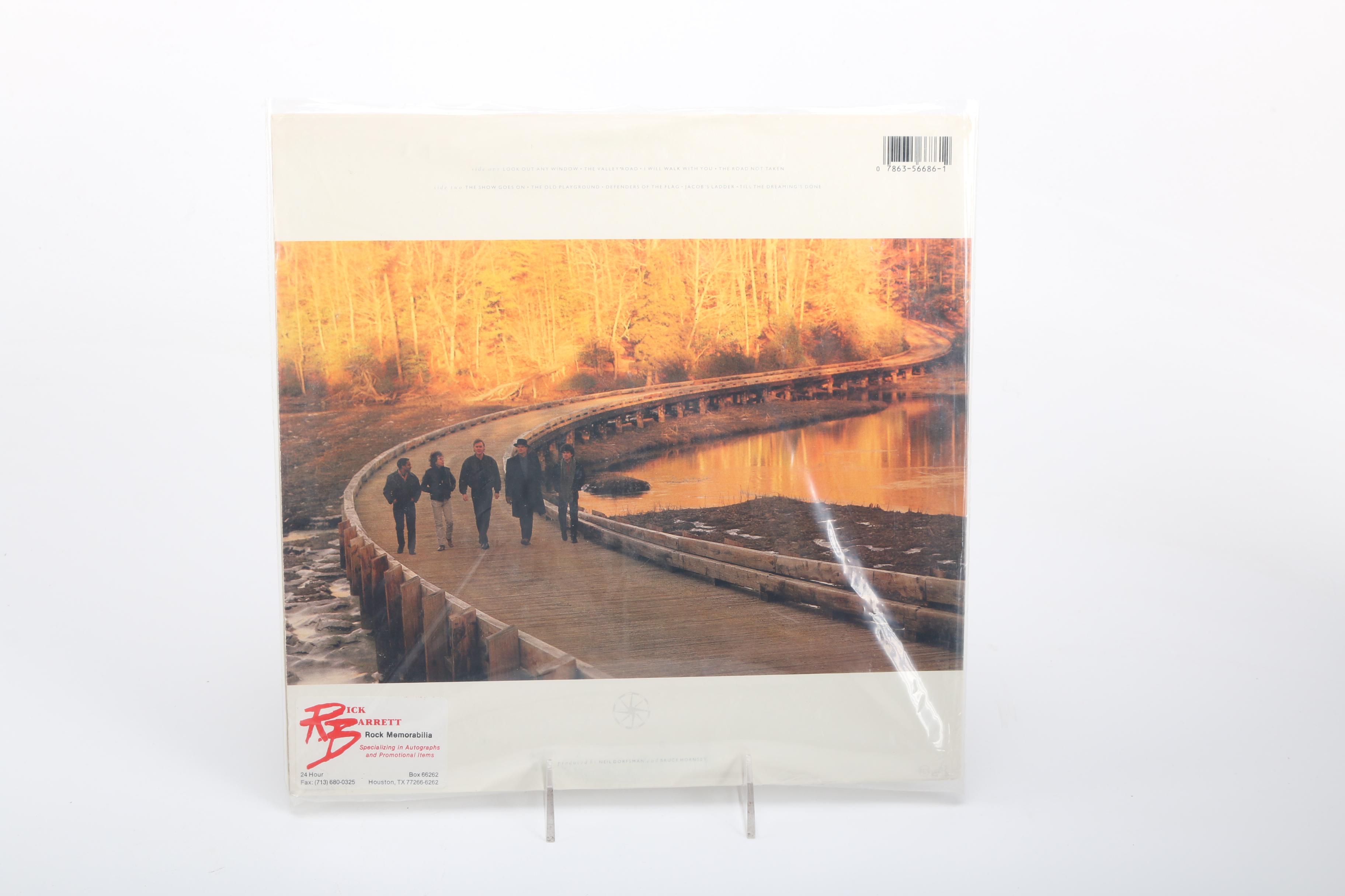 Signed Foreigner Poster and Bruce Hornsby Record