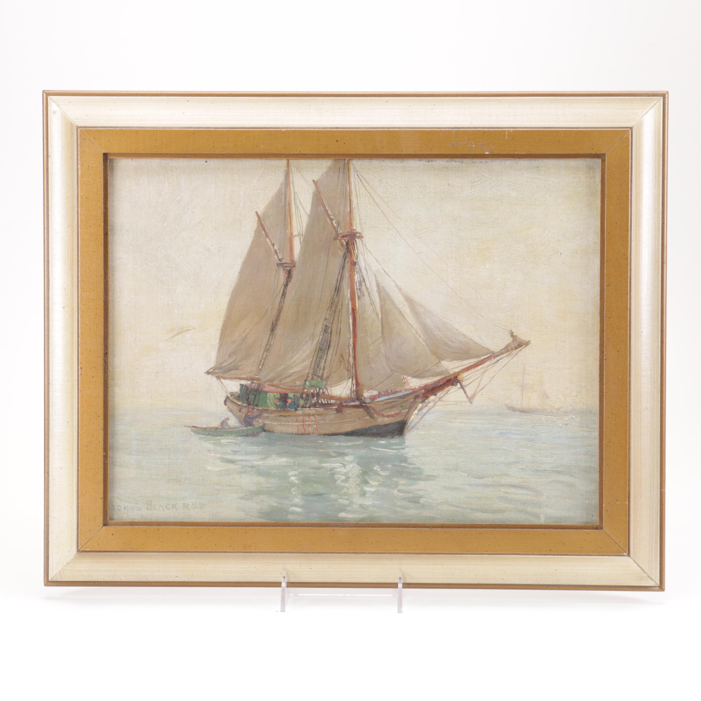 Andrew Black Signed Oil On Panel "Calm Weather"