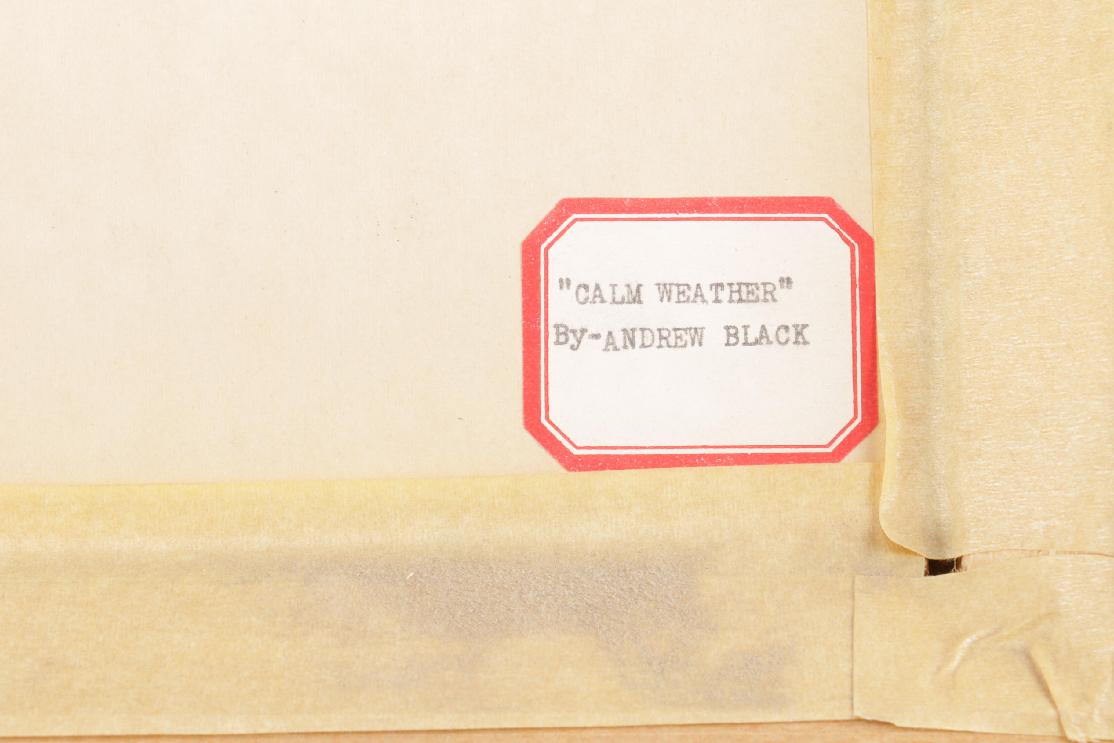 Andrew Black Signed Oil On Panel "Calm Weather"