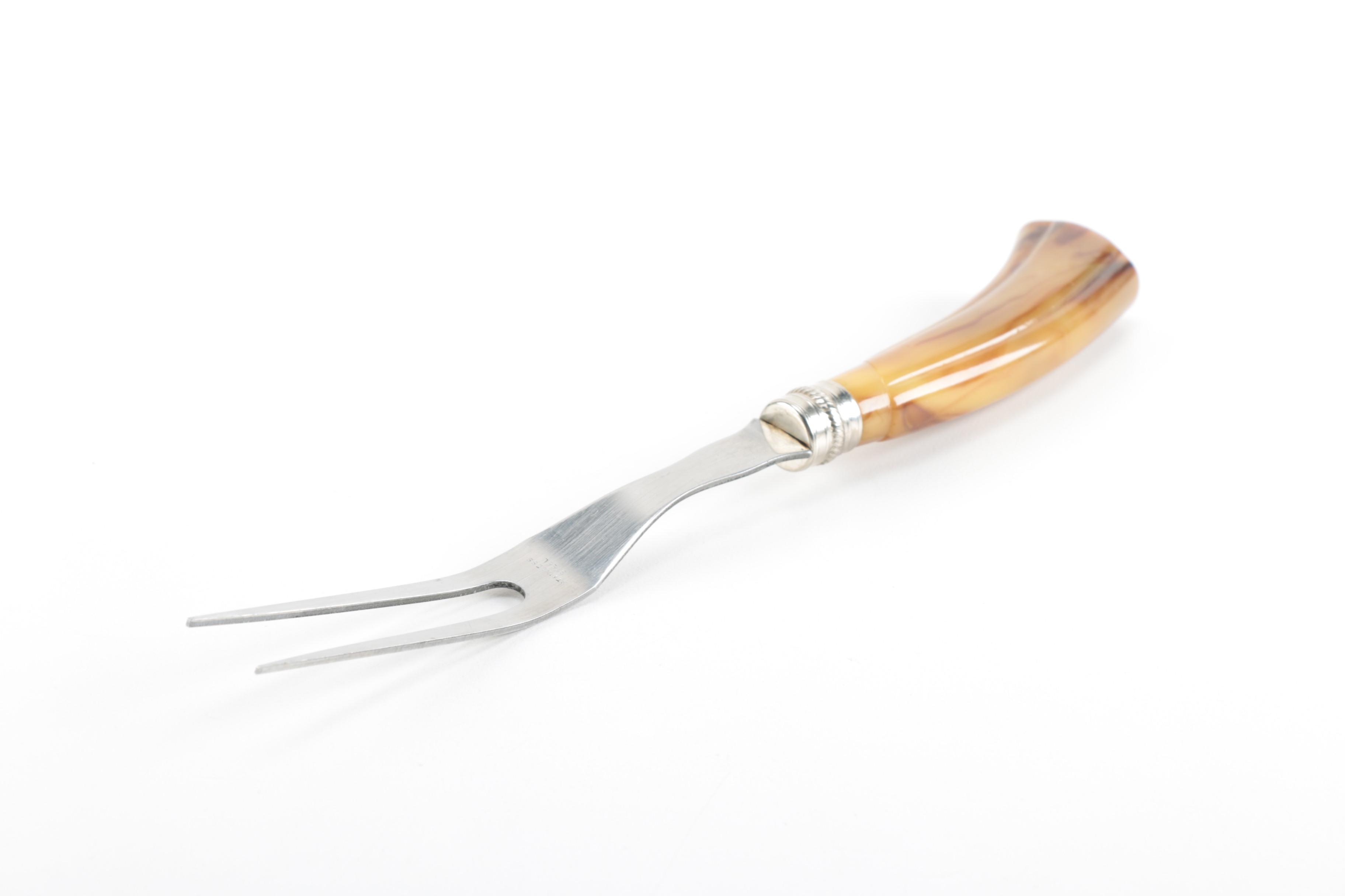 Vintage Sheffield Carving Set With Resin Handles