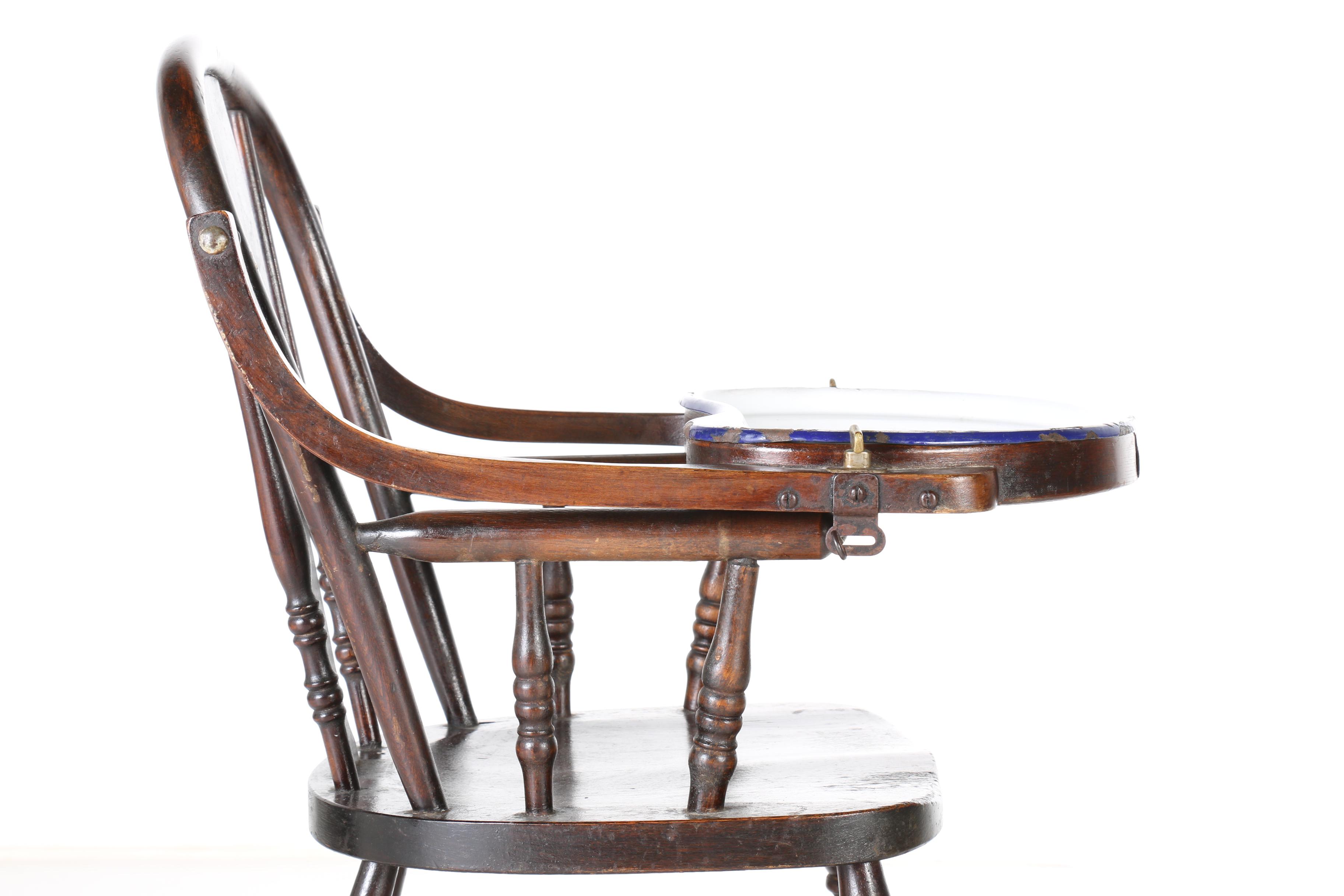 Vintage Walnut Windsor Style Highchair