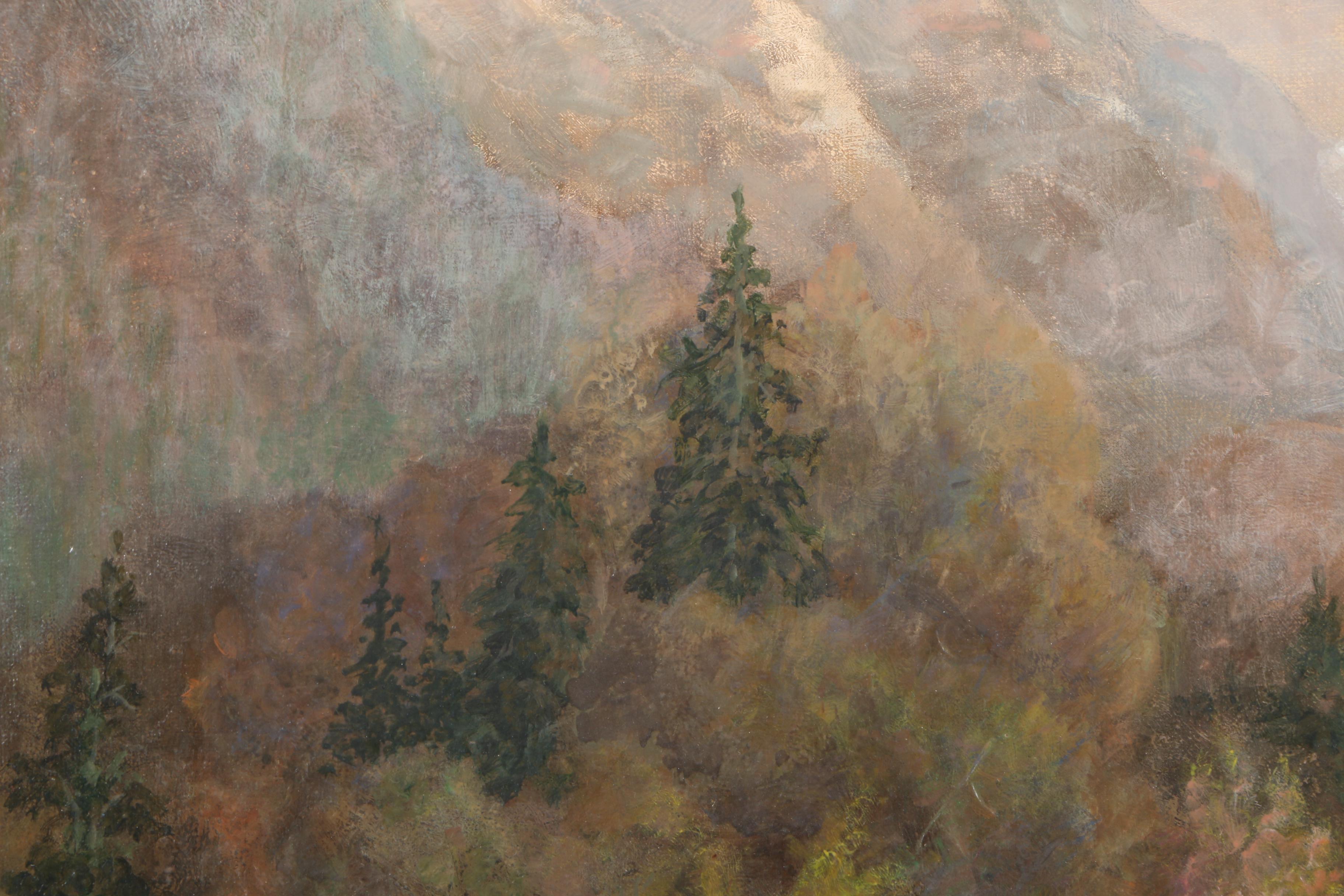 Henry Koch Oil On Canvas Landscape "Königssee, Bavarian Alps"