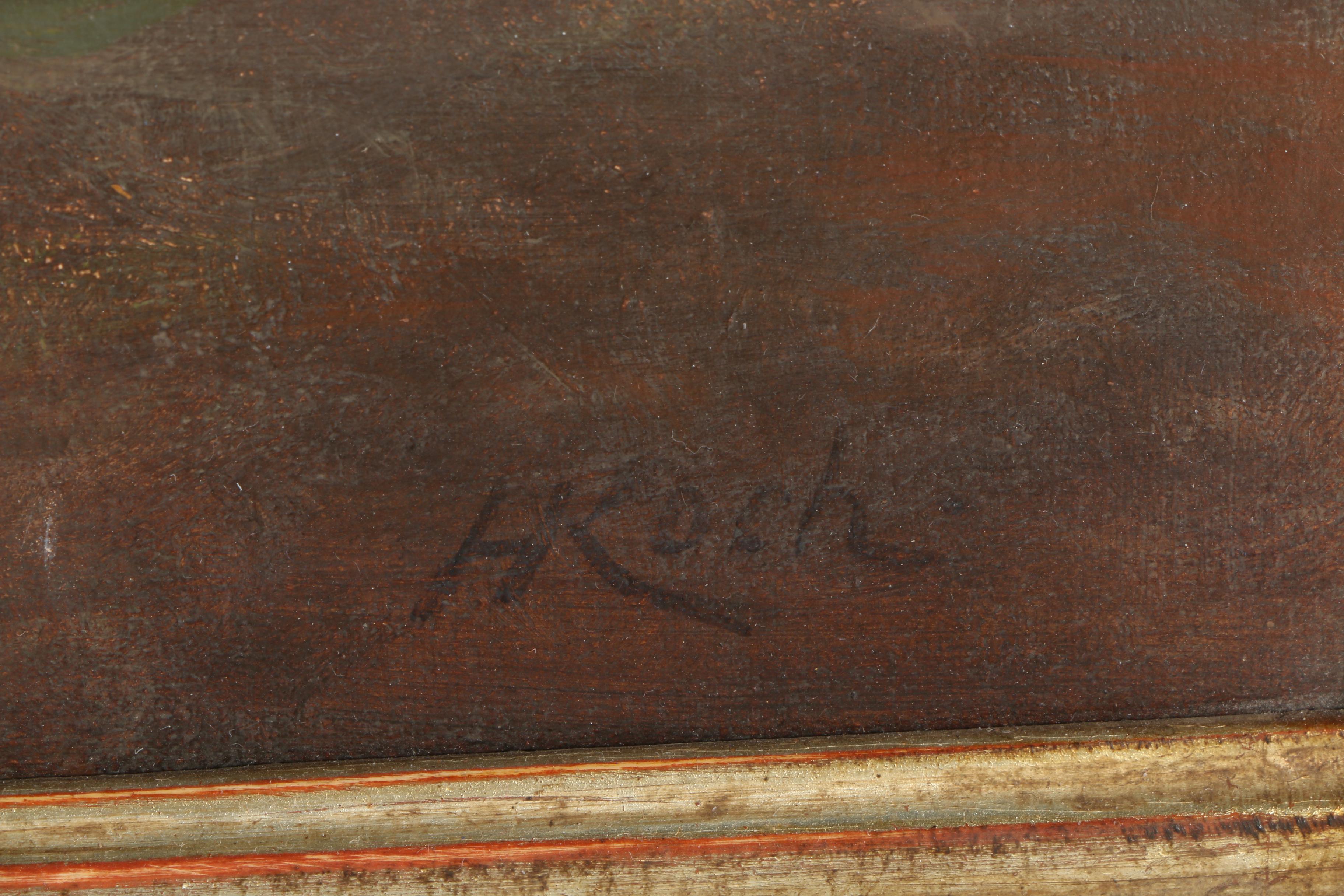 Henry Koch Oil On Canvas Landscape "Königssee, Bavarian Alps"