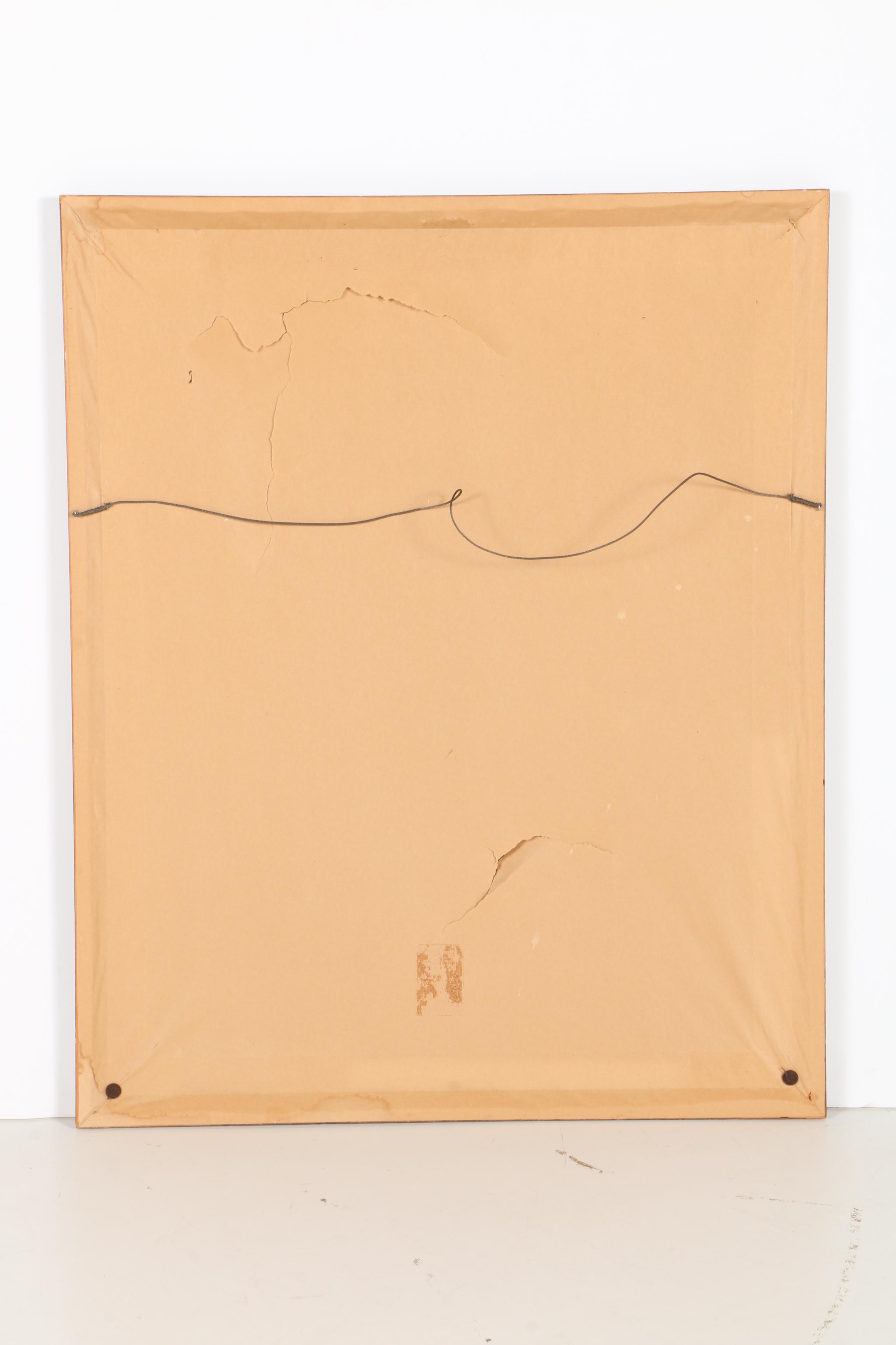 Harold Hout Oil on Canvas Abstract Landscape "The Bridge"