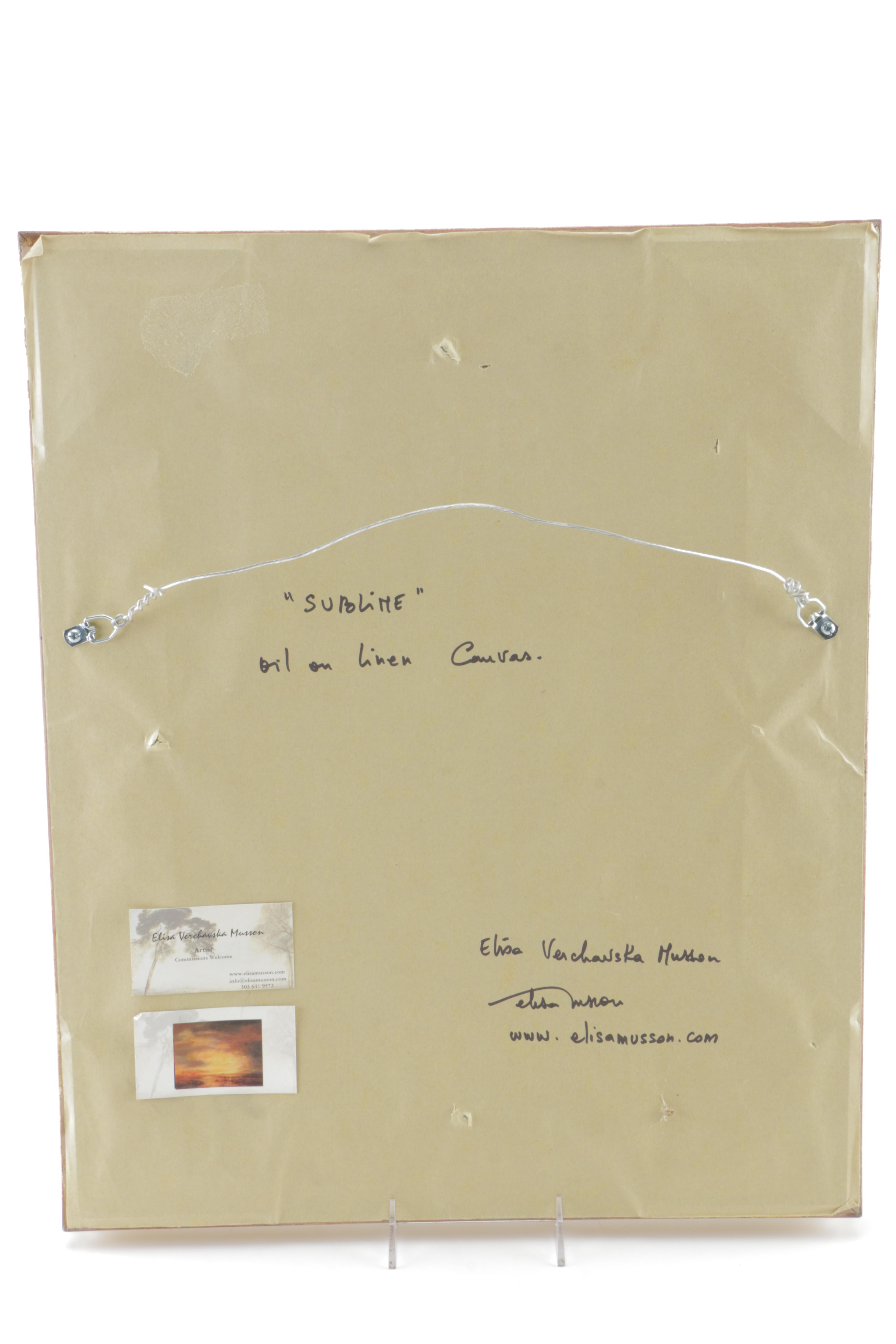 Elisa Verchavska Musson Oil Painting on Canvas "Sublime"