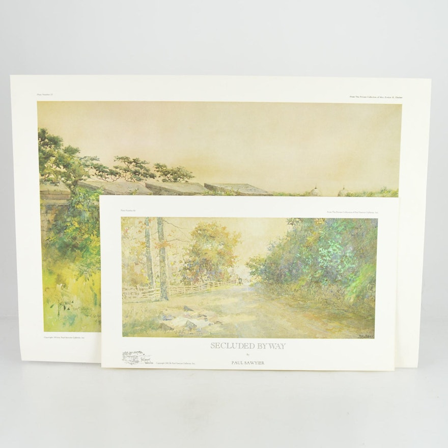 Paul Sawyier Limited Edition Prints "The Walled City" and "Secluded Byway"