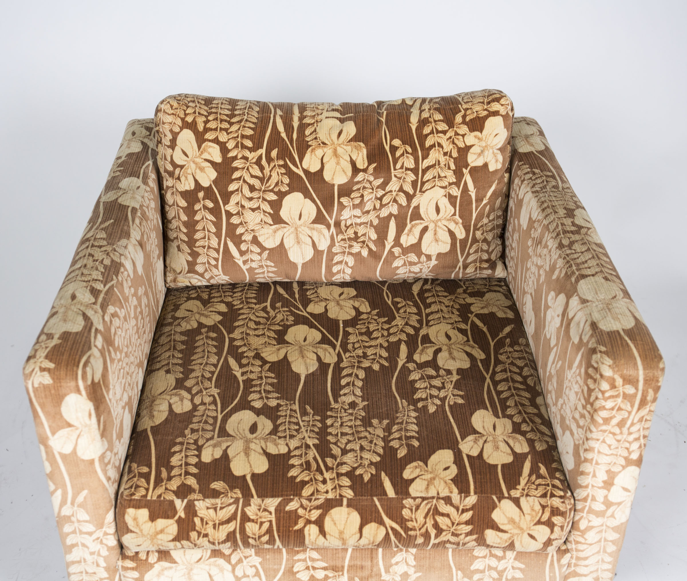 Style of Florence Knoll Mid Century Modern Upholstered Armchair