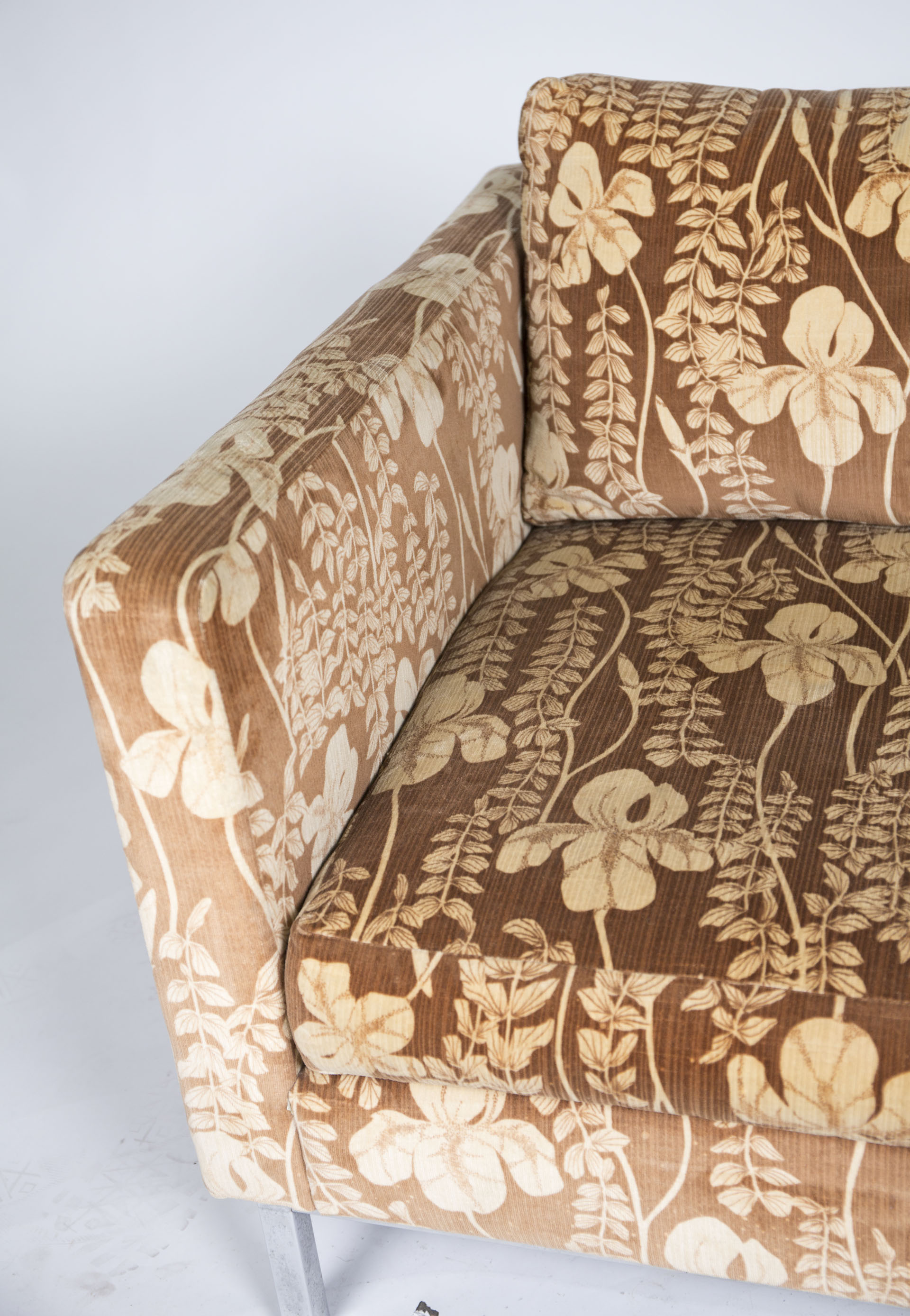 Style of Florence Knoll Mid Century Modern Upholstered Armchair