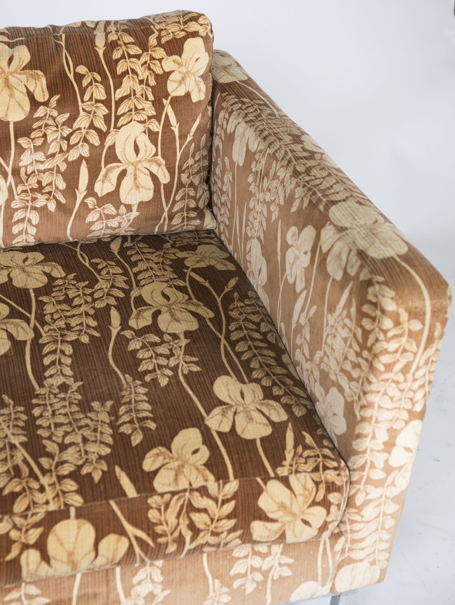 Style of Florence Knoll Mid Century Modern Upholstered Armchair