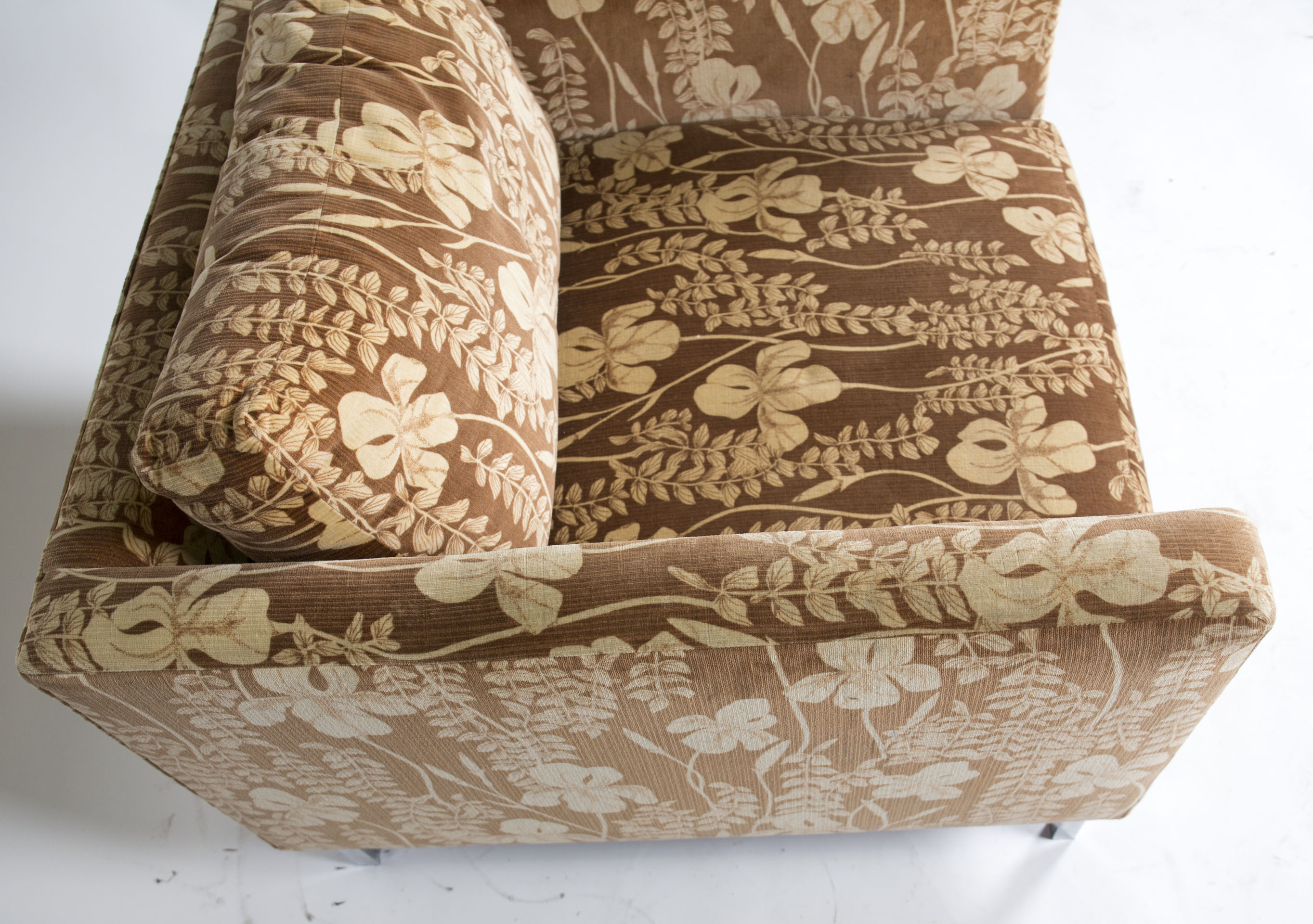 Style of Florence Knoll Mid Century Modern Upholstered Armchair