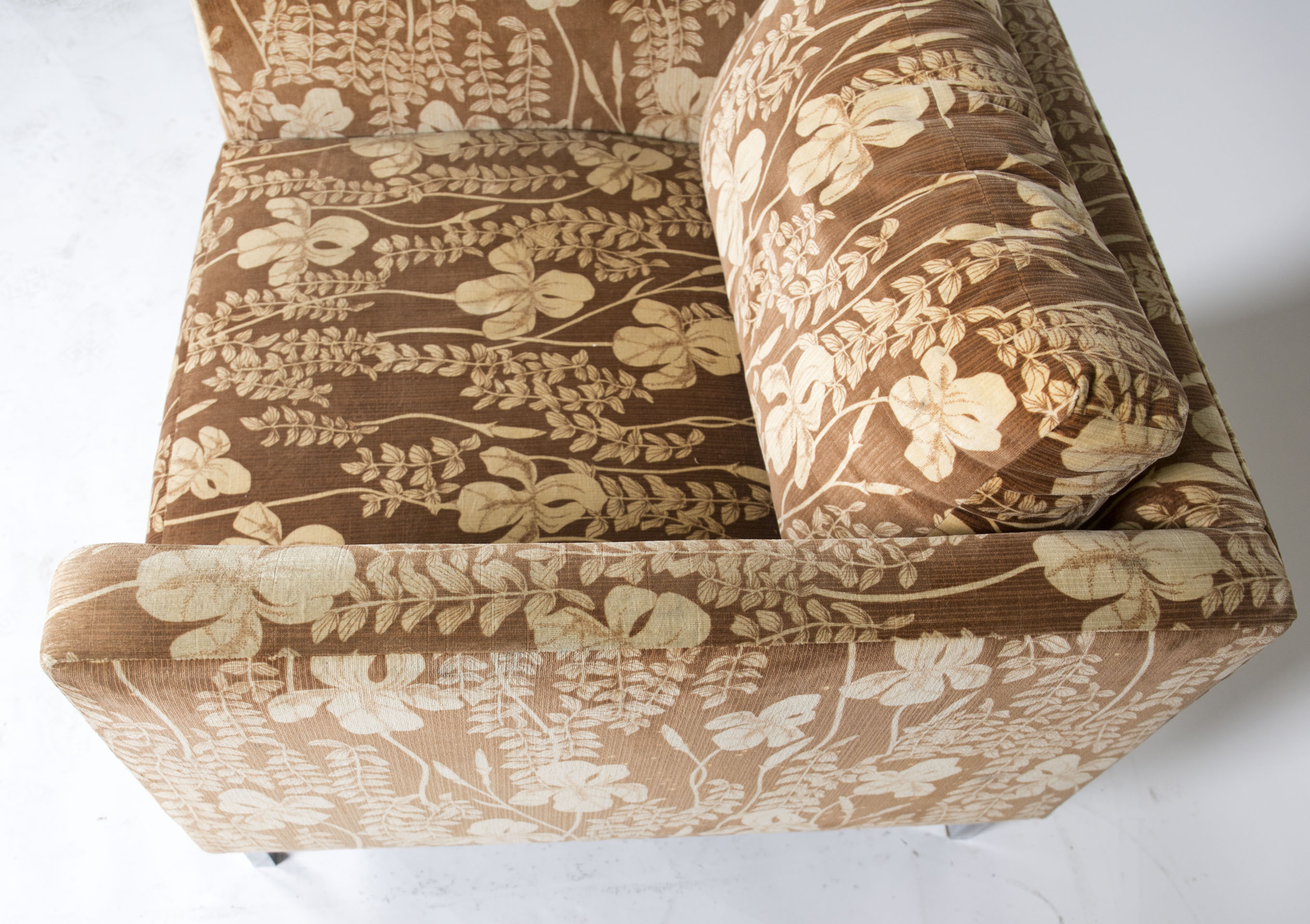 Style of Florence Knoll Mid Century Modern Upholstered Armchair