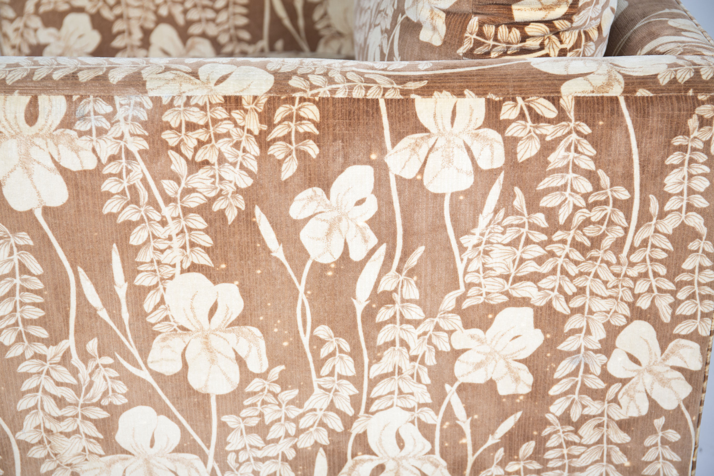 Style of Florence Knoll Mid Century Modern Upholstered Armchair