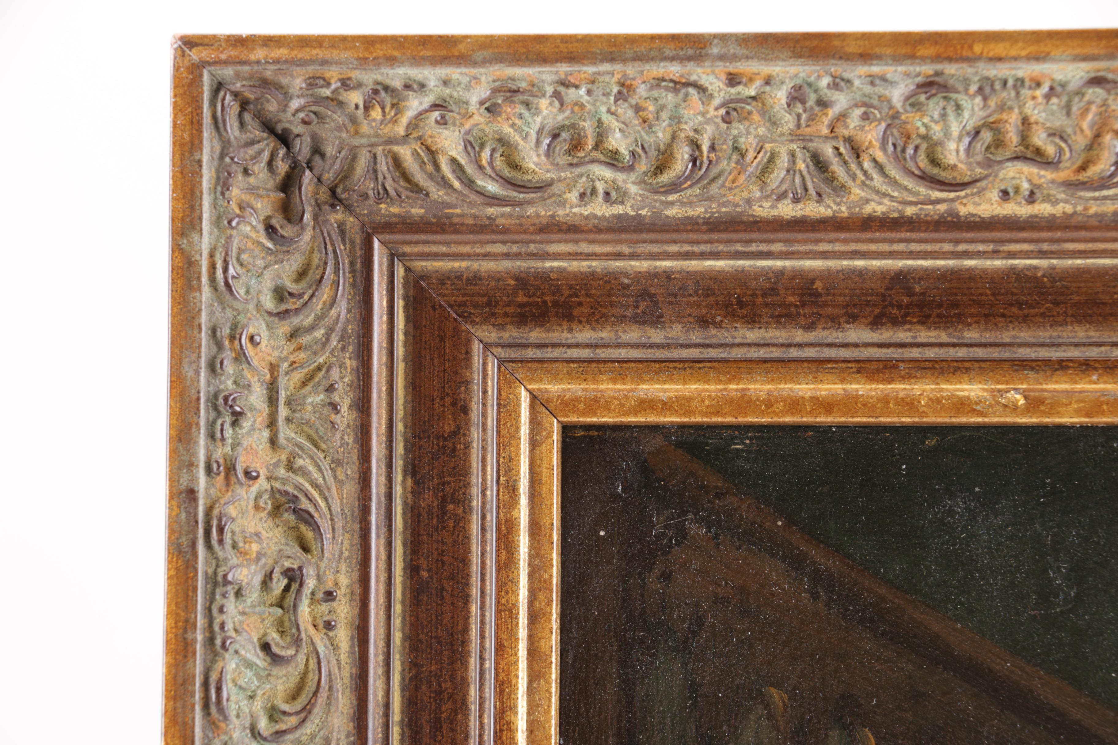 Attributed to Percy Thomas Oil Painting on Mahogany Panel "Fresh Flowers"